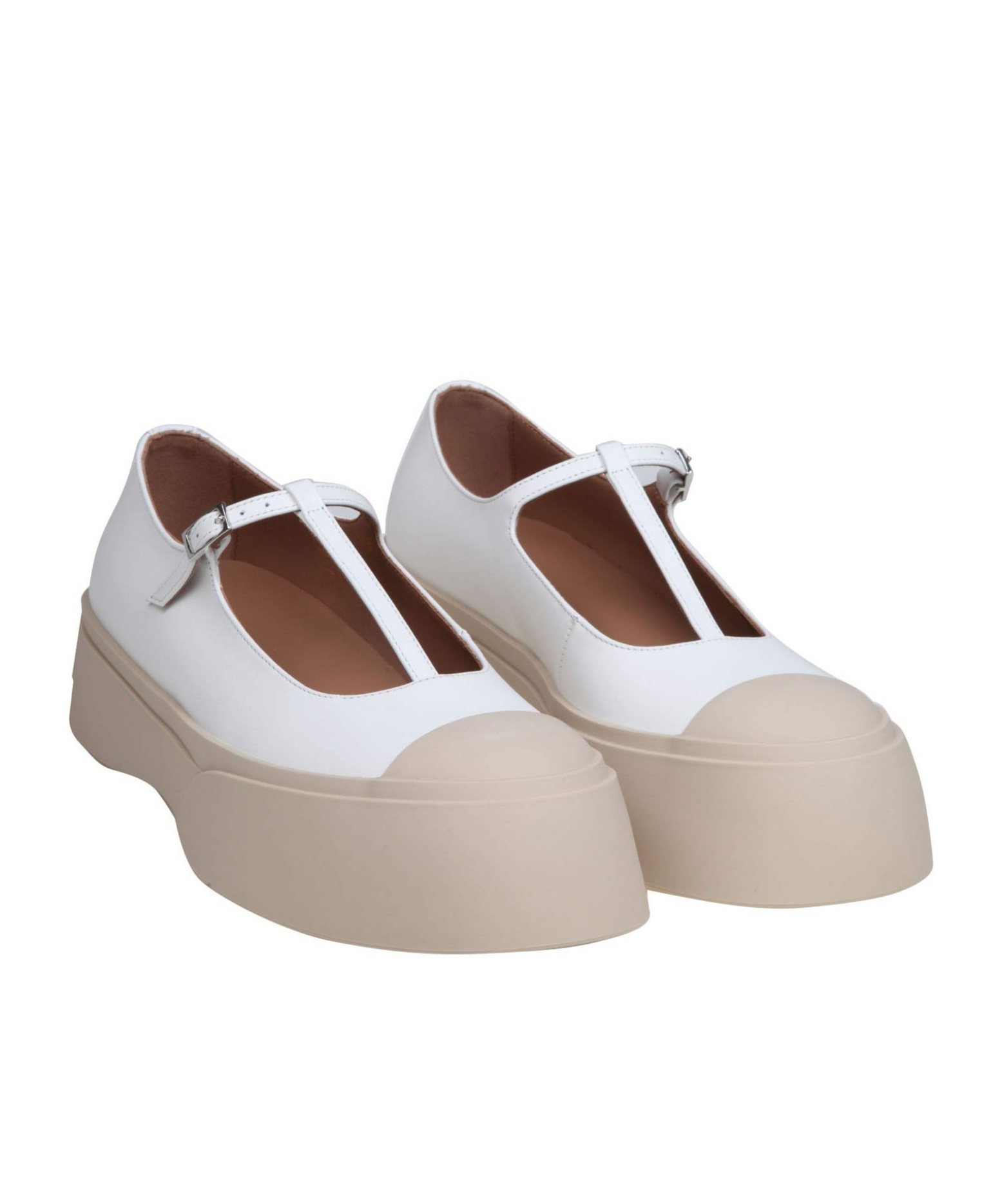 Marni Pablo Mary Jane Sneakers In Nude
