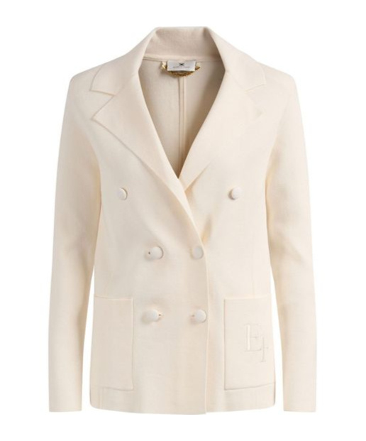 Elisabetta Franchi Knit Jacket In White