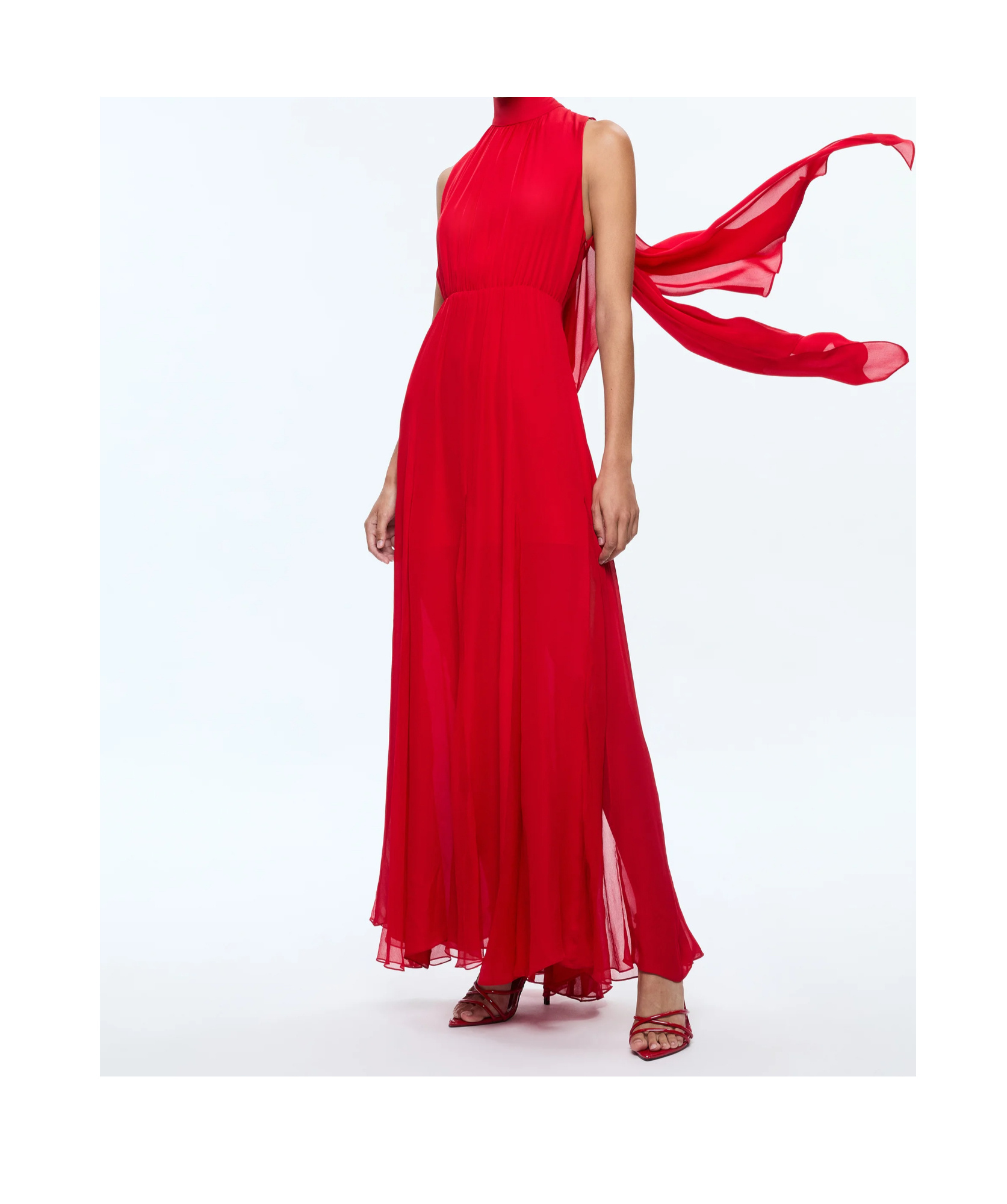 Alice And Olivia Dita Maxi Dress In Bright Ruby