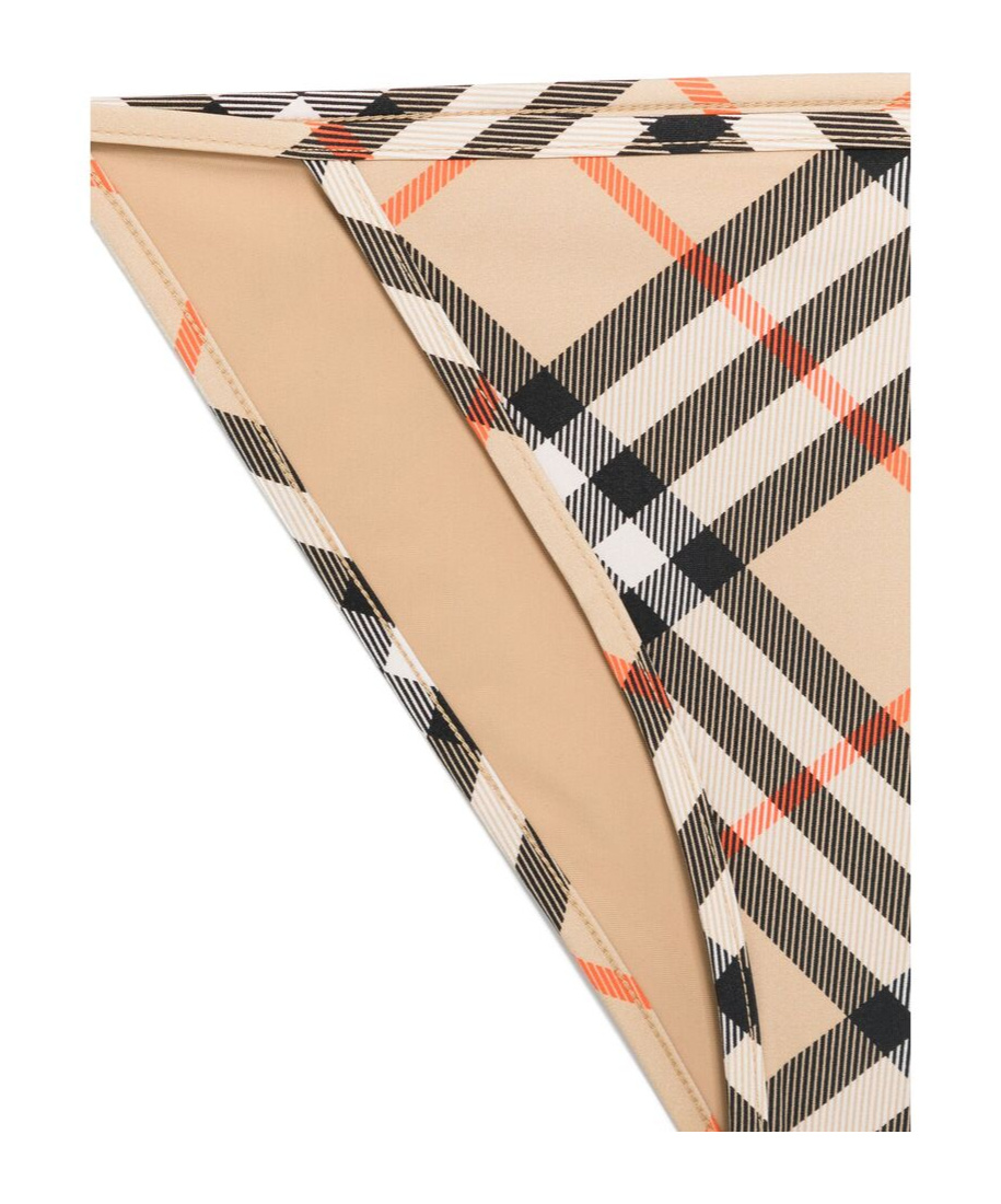 Burberry Plaid Bikini Swimsuit In Nude