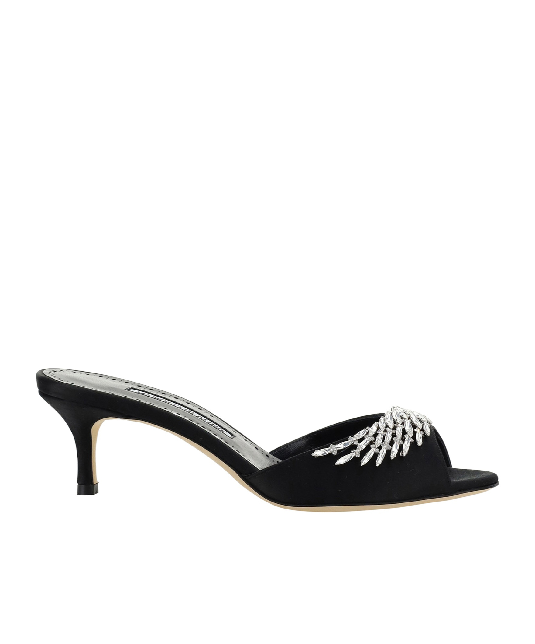 Manolo Blahnik Fabio 50mm Crystal-embellished Sandals In Black