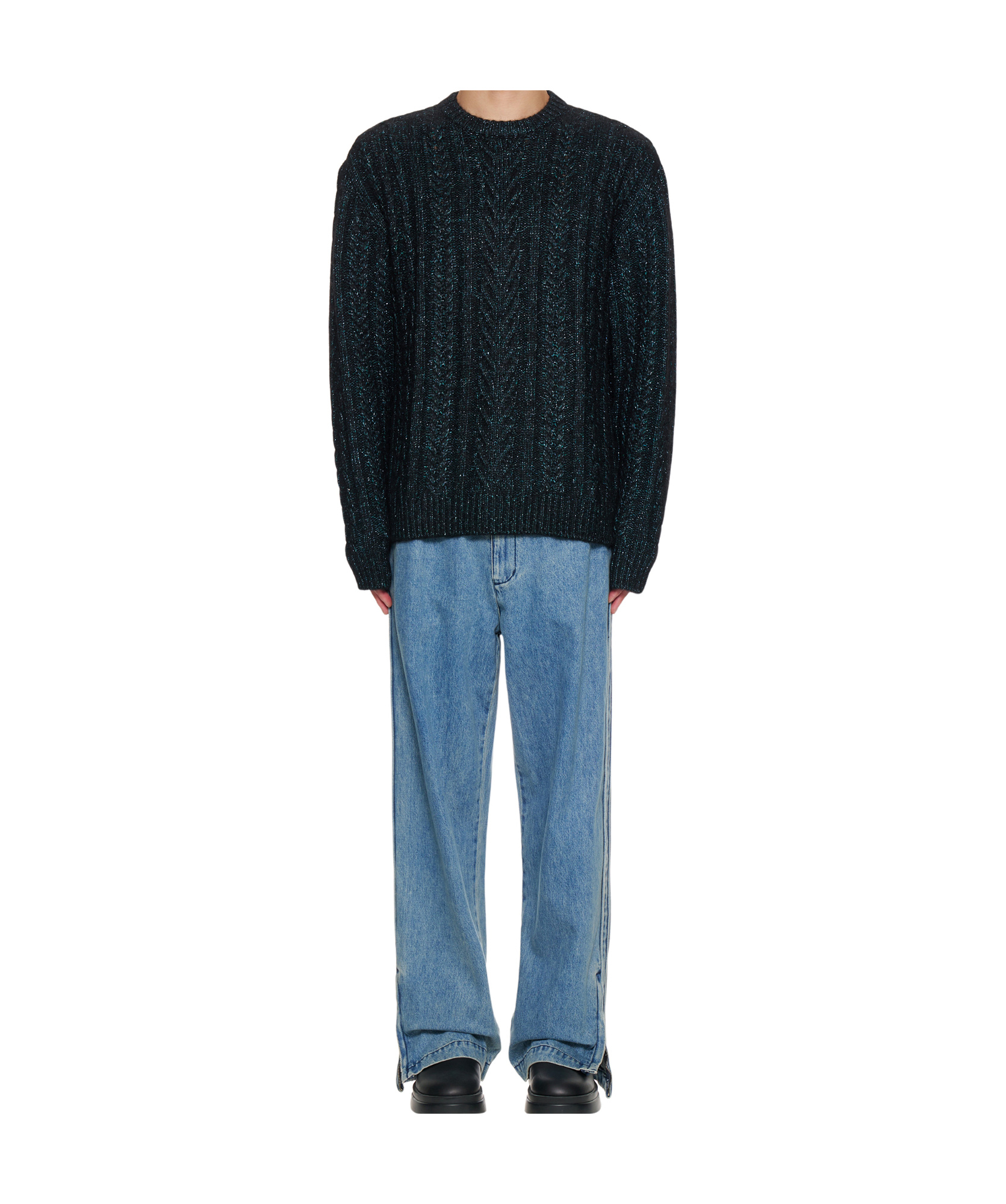 Wooyoungmi Long-sleeved Wool Sweater In Black