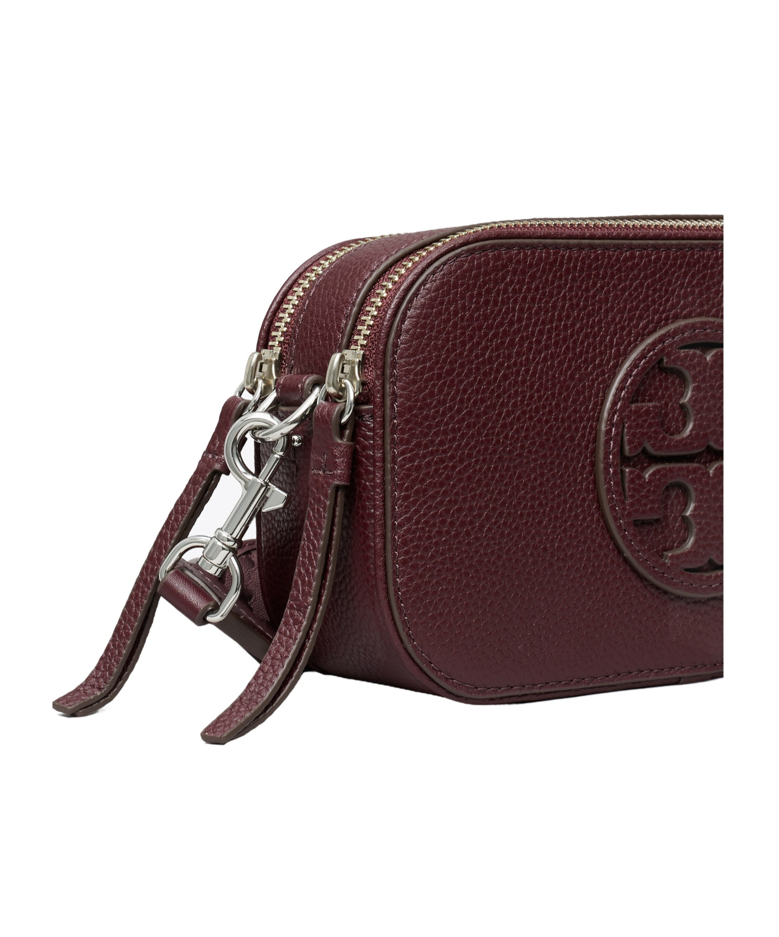 Tory Burch Miller Mini Crossbody Bag Dark Carmine In Burgundy