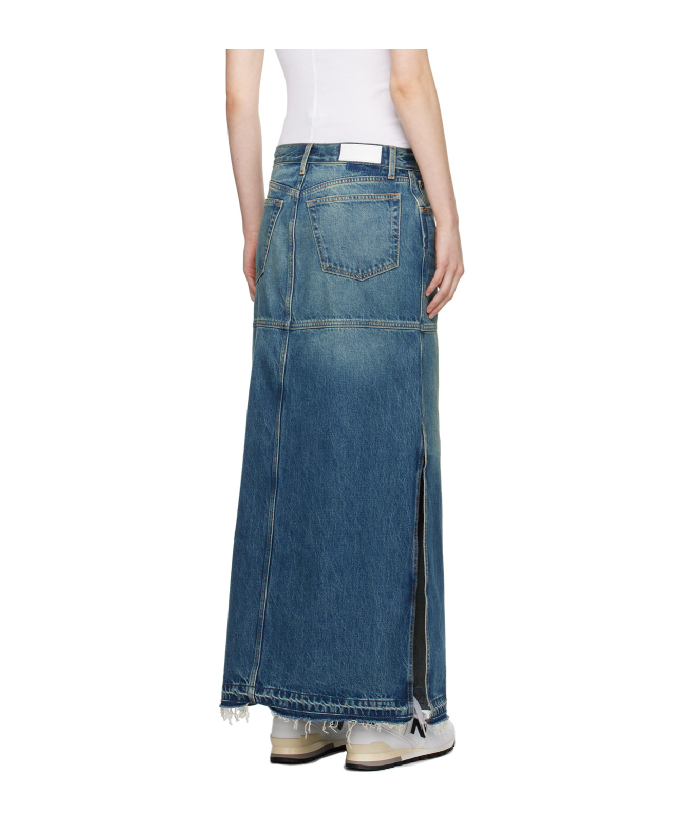 Re/done Mid-rise Maxi Denim Skirt