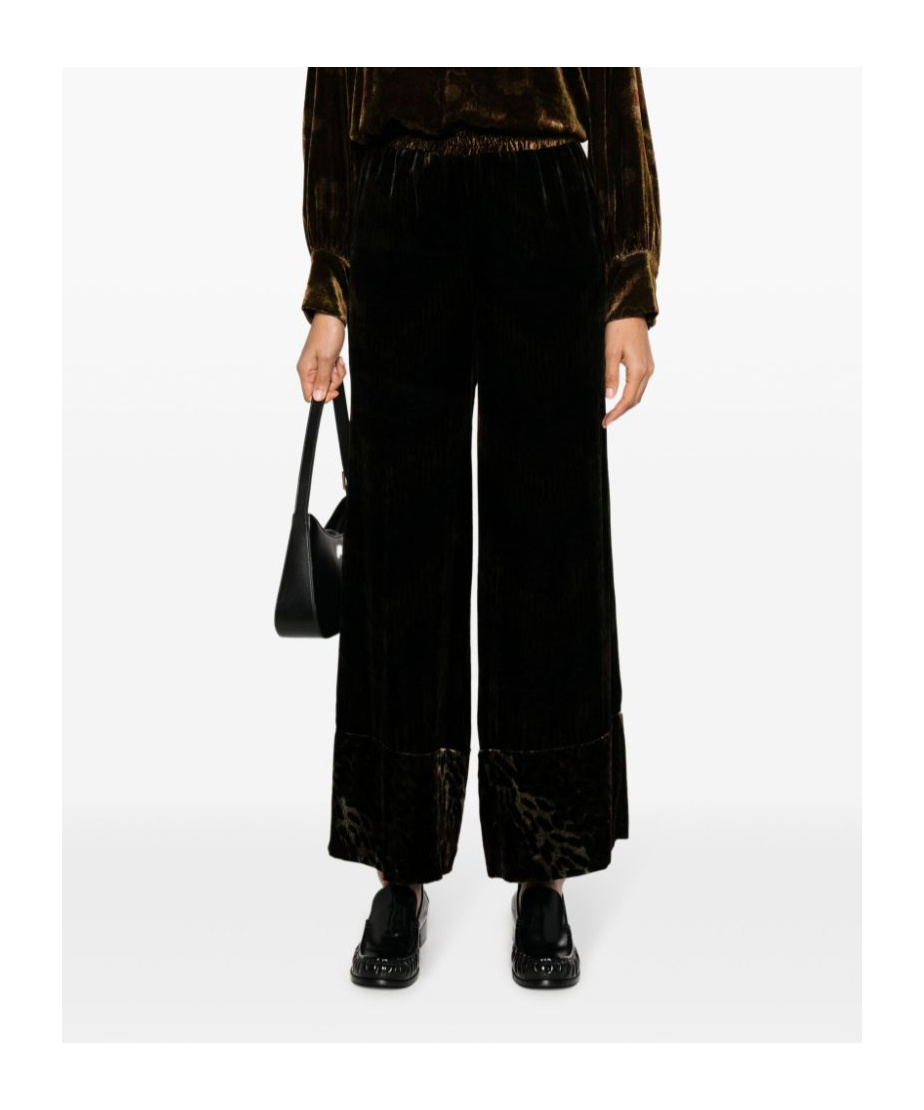 Pierre-louis Mascia Pierre Louis Mascia Silk Printed Trousers In Black