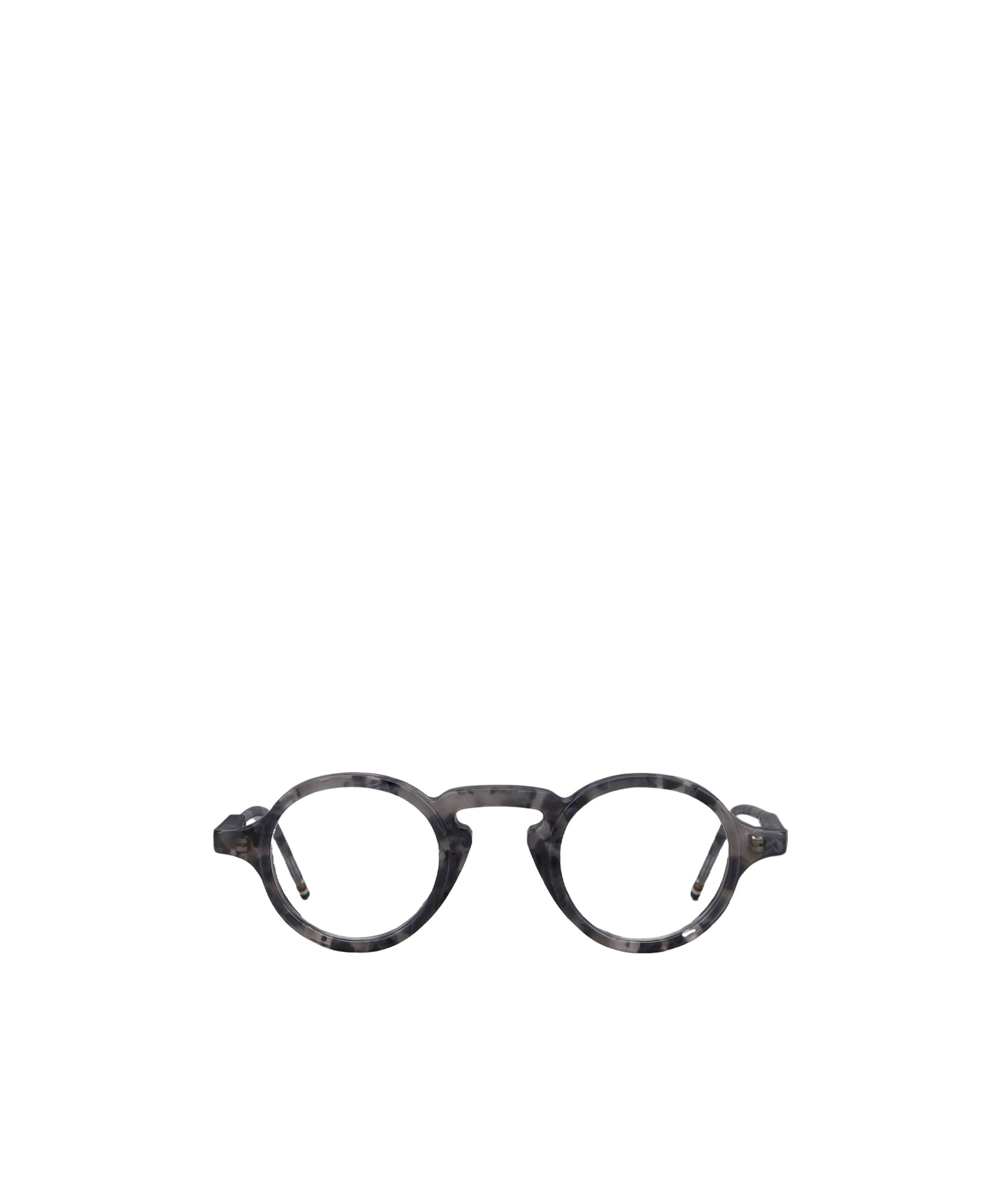 Thom Browne Marbled Round-frame Glasses In Black