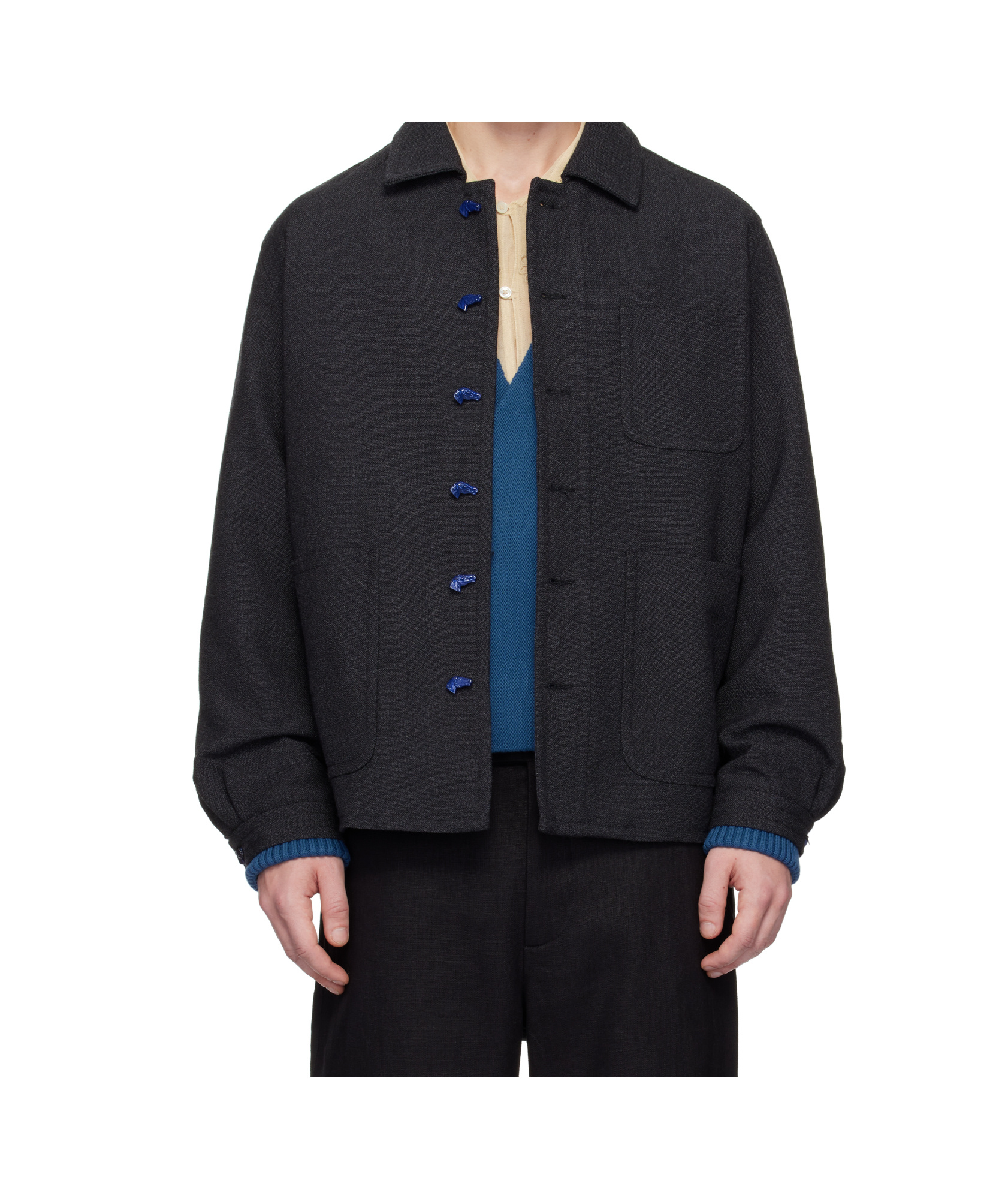 Bode Gray Thornproof Franck Jacket In Gray