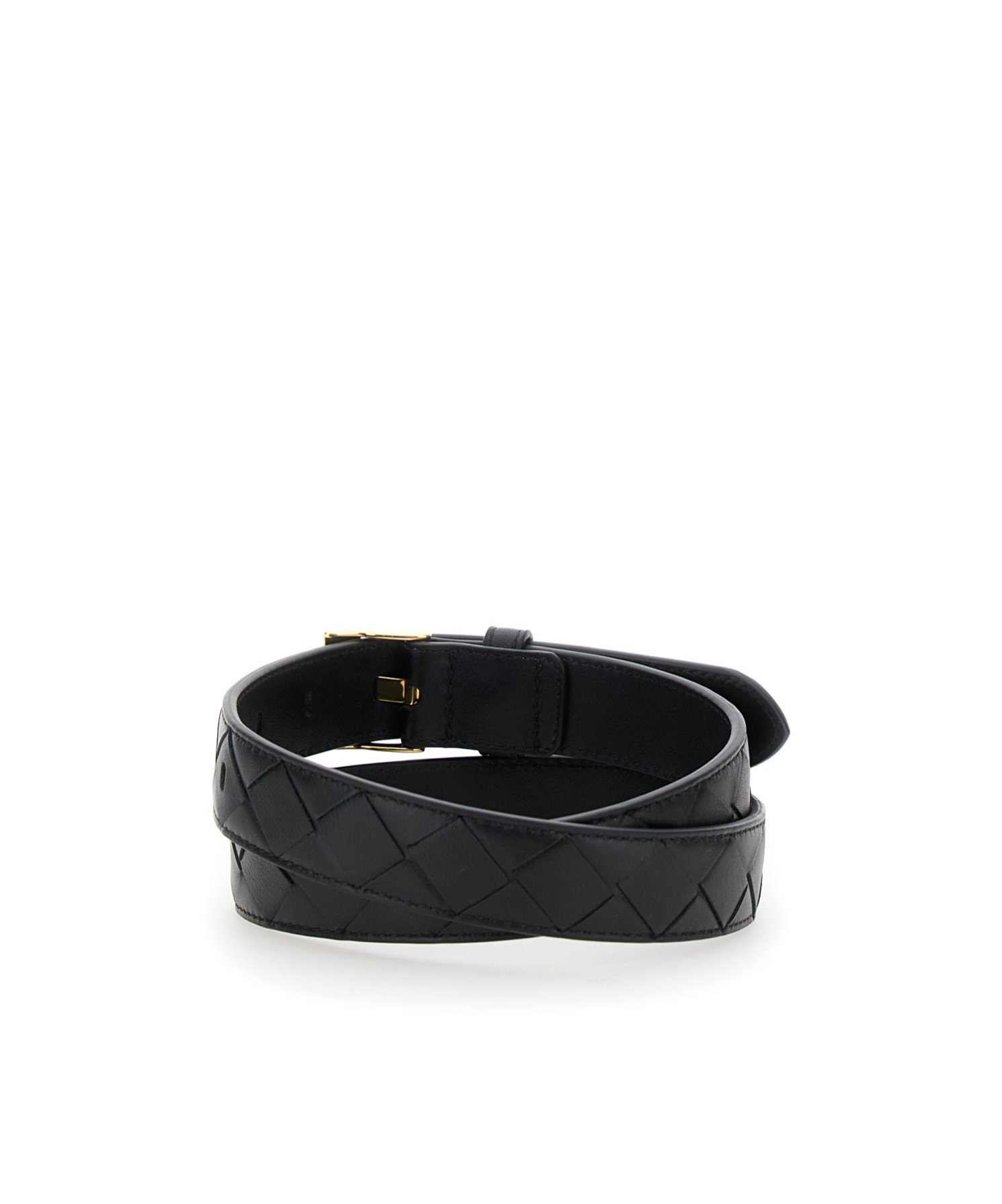 Bottega Veneta Adjustable Waist Belt In Black