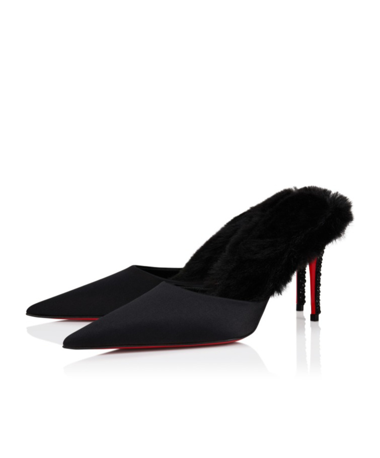 Christian Louboutin Km Fur In Black