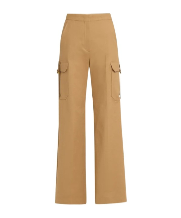 Max Mara Edda Cargo Wide-leg Trouser Beige In Nude