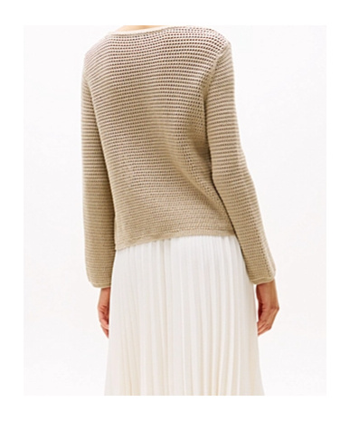 Tommy Hilfiger Pointelle Crochet Jumper In Brown