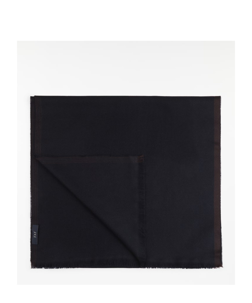 Fay Fringed Scarf In Black