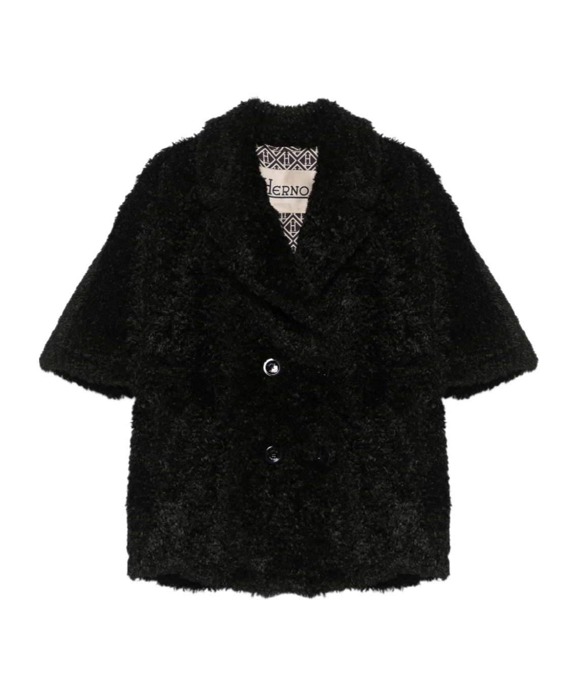 Herno Faux-fur Jacket In Black