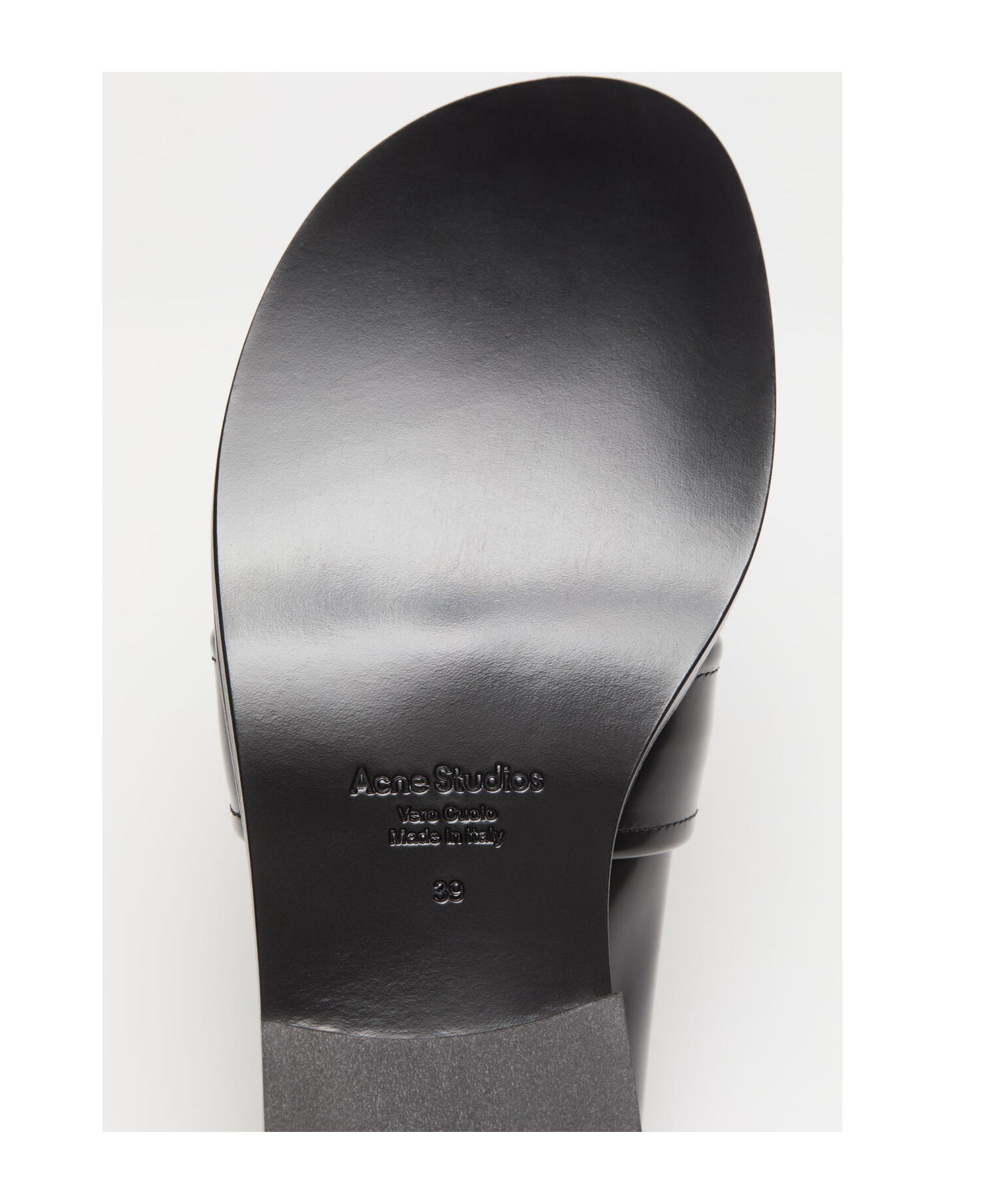 Acne Studios Leather Loafers Black In Black