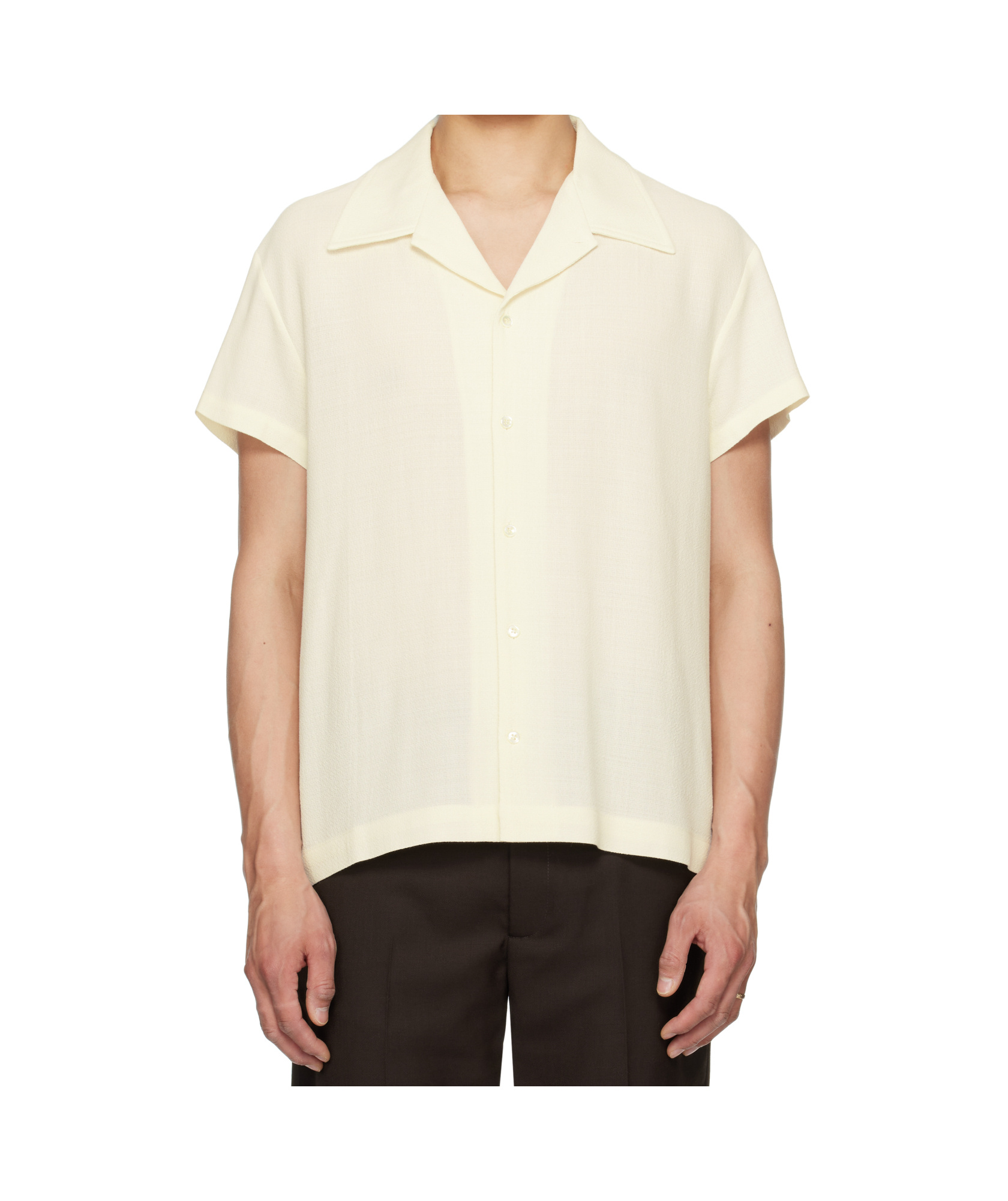 Séfr Noam White Wool Blend Shirt In Off-white