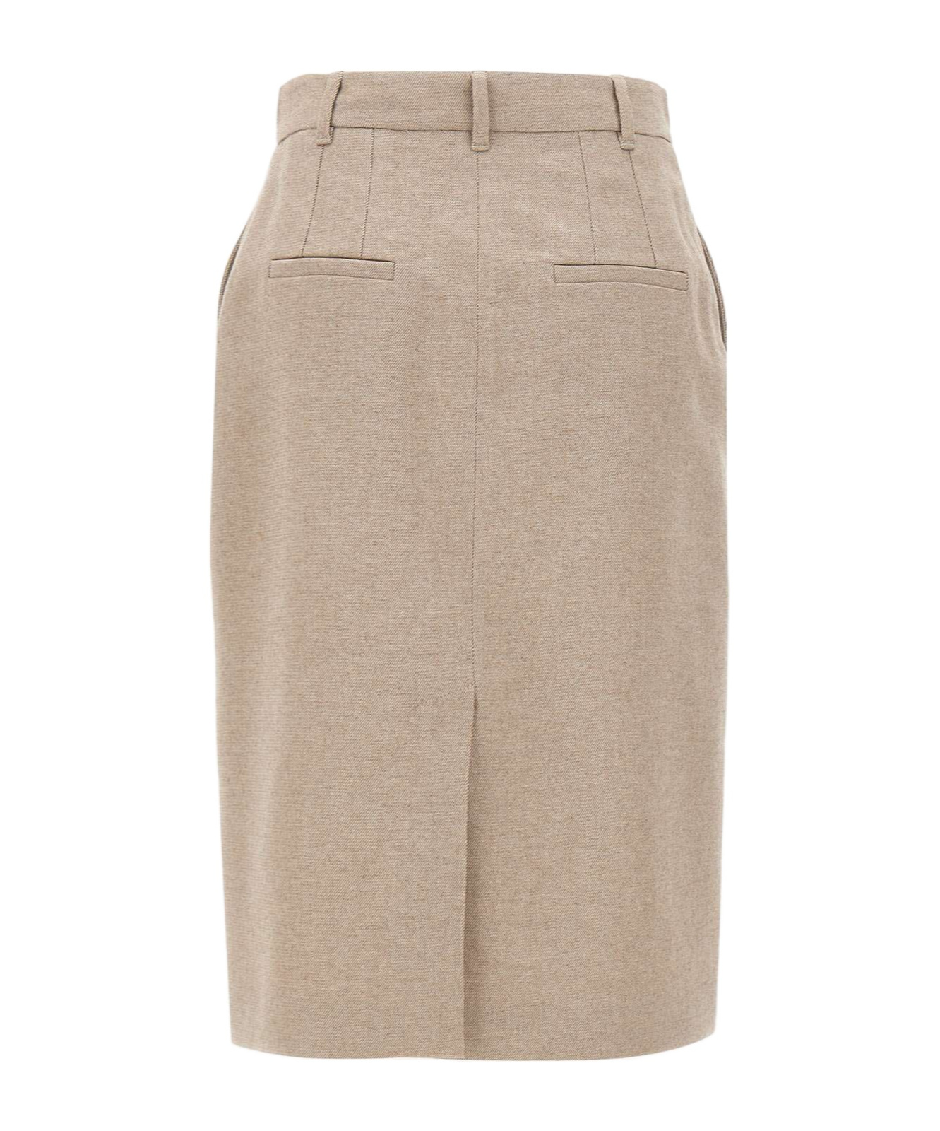 Marella Button-front Midi Skirt In Gray