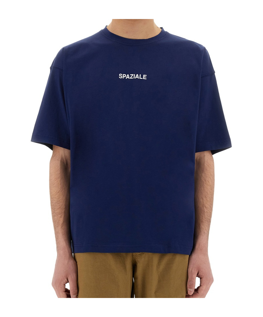 Aspesi Crew Neck Regular Fit Short Sleeves T-shirt In Blue