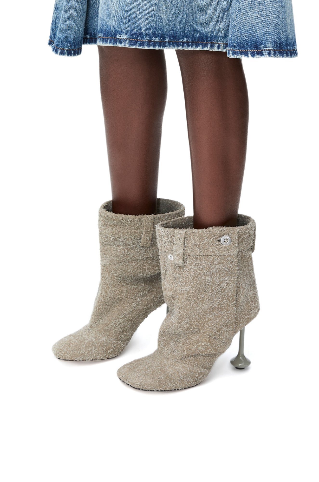 Loewe Toy Short Boots In Khaki Green