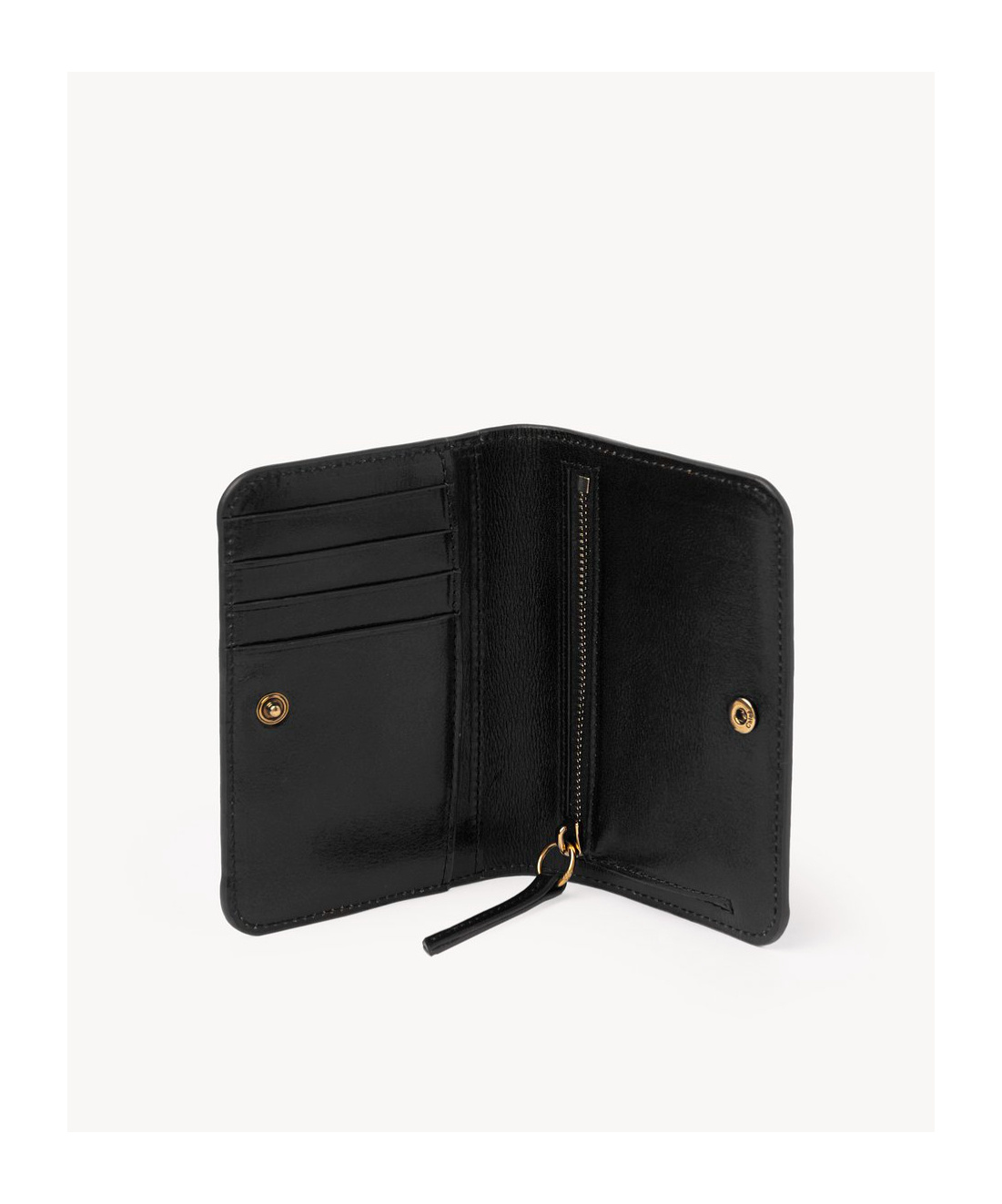 Chloé Double-fold Wallet In Black
