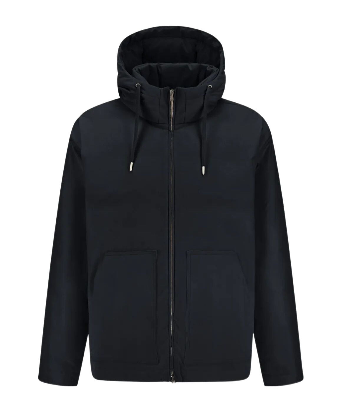 Herno Hooded Down Jacket With Drawstring And Pockets In Black
