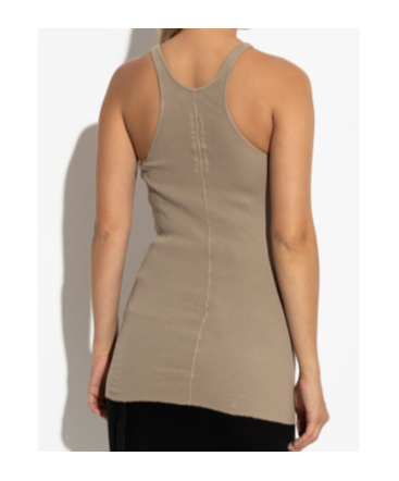 Rick Owens Drkshdw Sleeveless Vest In Brown
