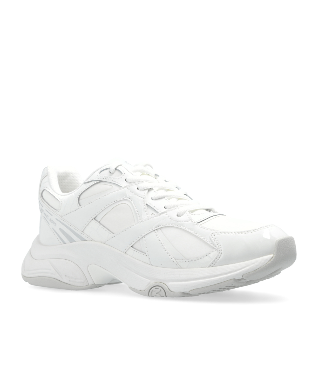 Shop Michael Michael Kors Leo Trainers In White