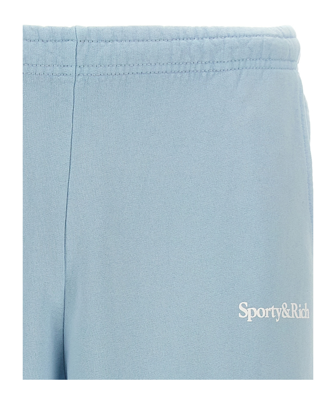 Shop Sporty And Rich Sporty Rich Logo Printed Elasticated Waistband Pants In Blue