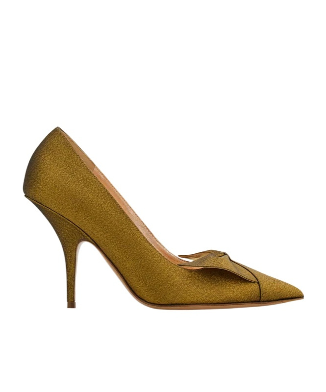 Ferragamo Bowknot Soft-soled High Heels In Green