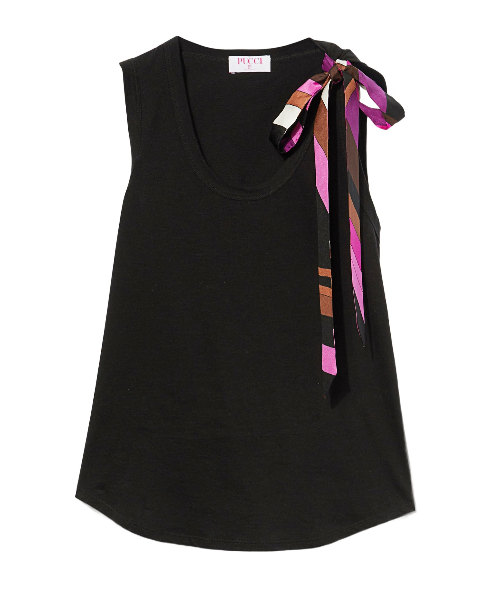 EMILIO PUCCI SCOOP-NECK JERSEY TANK TOP 