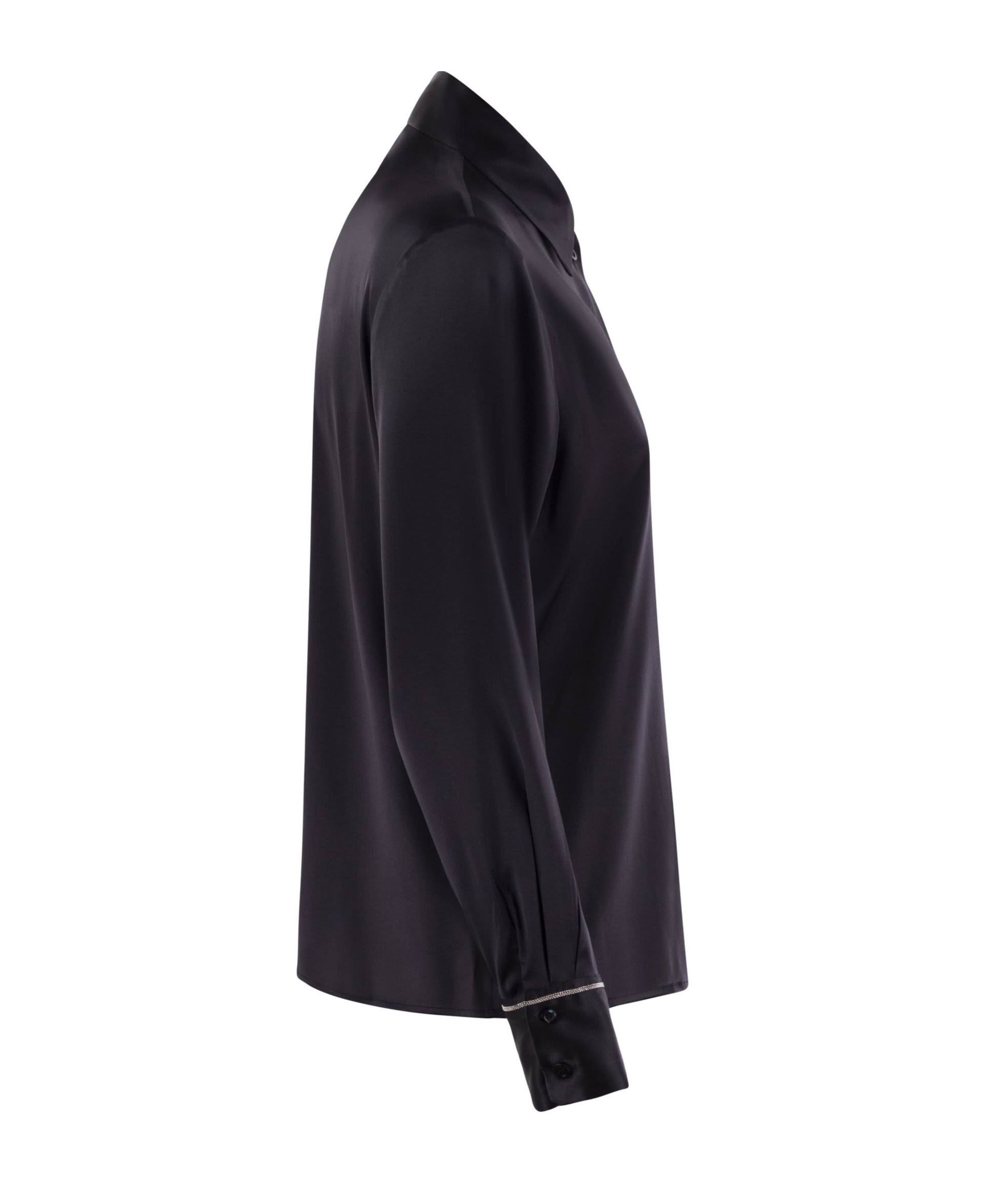 Peserico Silk Crepe Shirt In Black