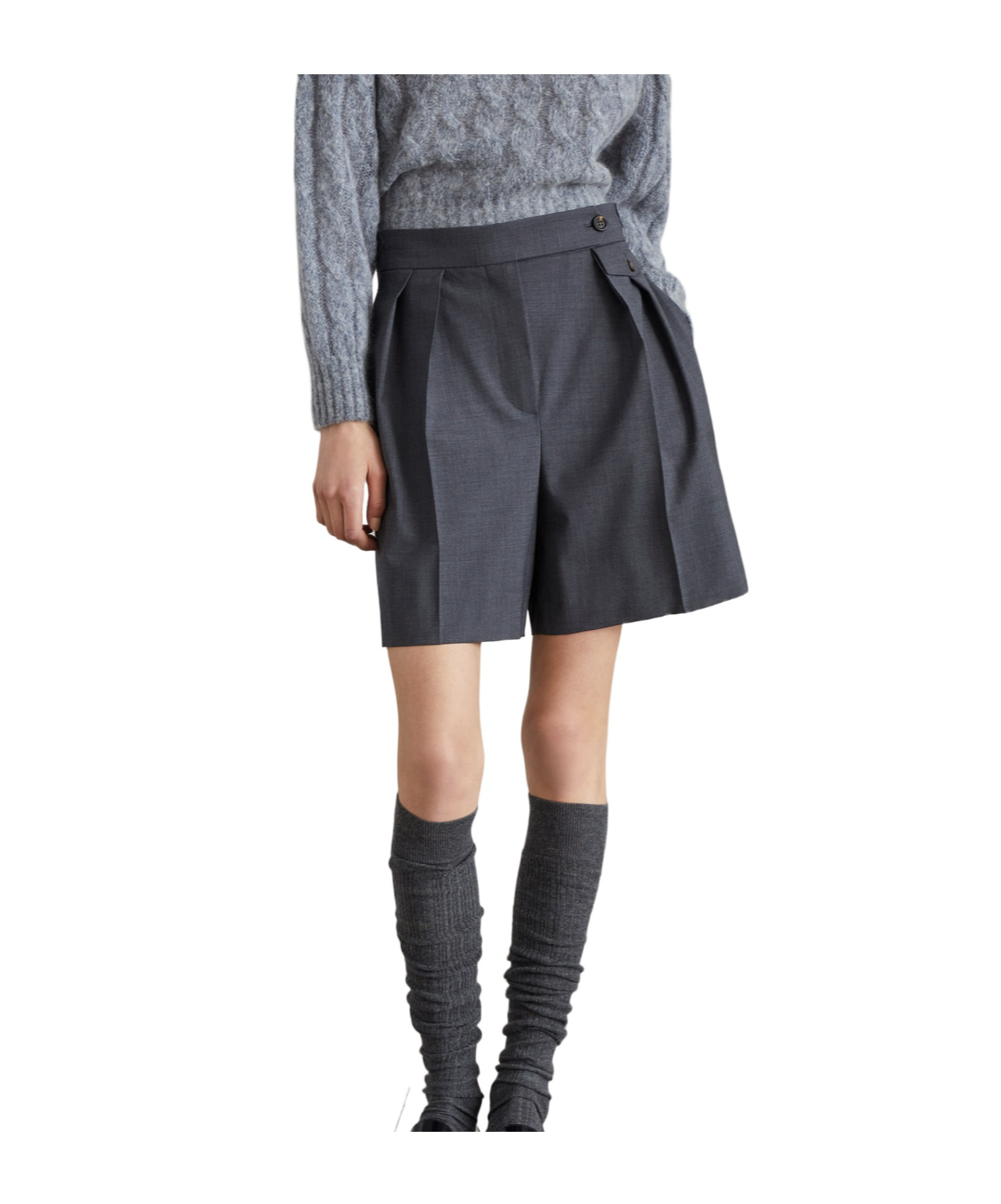 Brunello Cucinelli Tropical Wool Blend Bermuda Shorts In Black