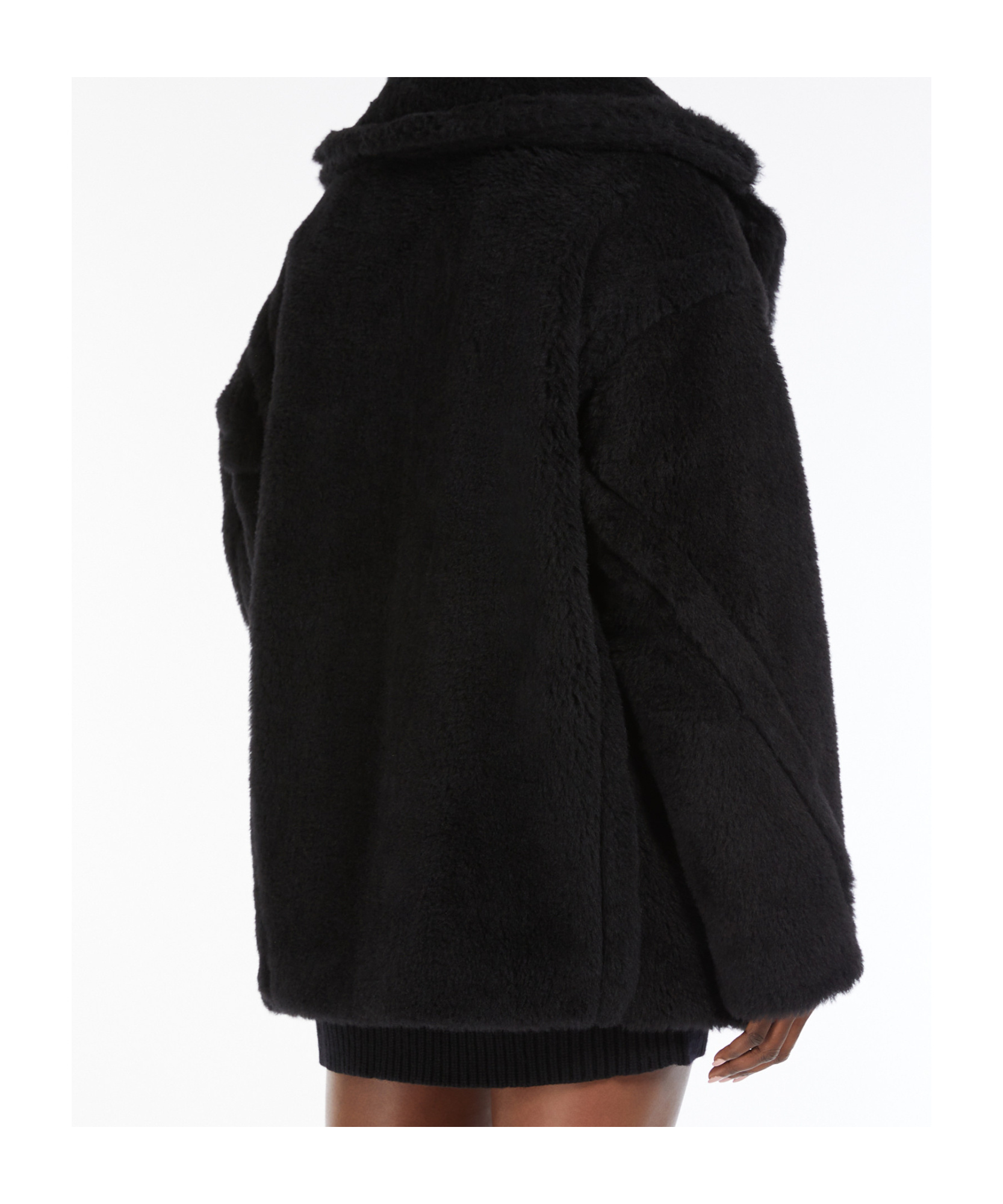 Max Mara Long Sleeved Short Coat In Black