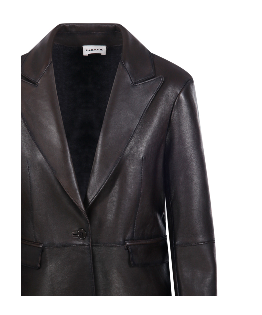 P.a.r.o.s.h Flap Pocket Jacket With Long Sleeves And Lapels In Black