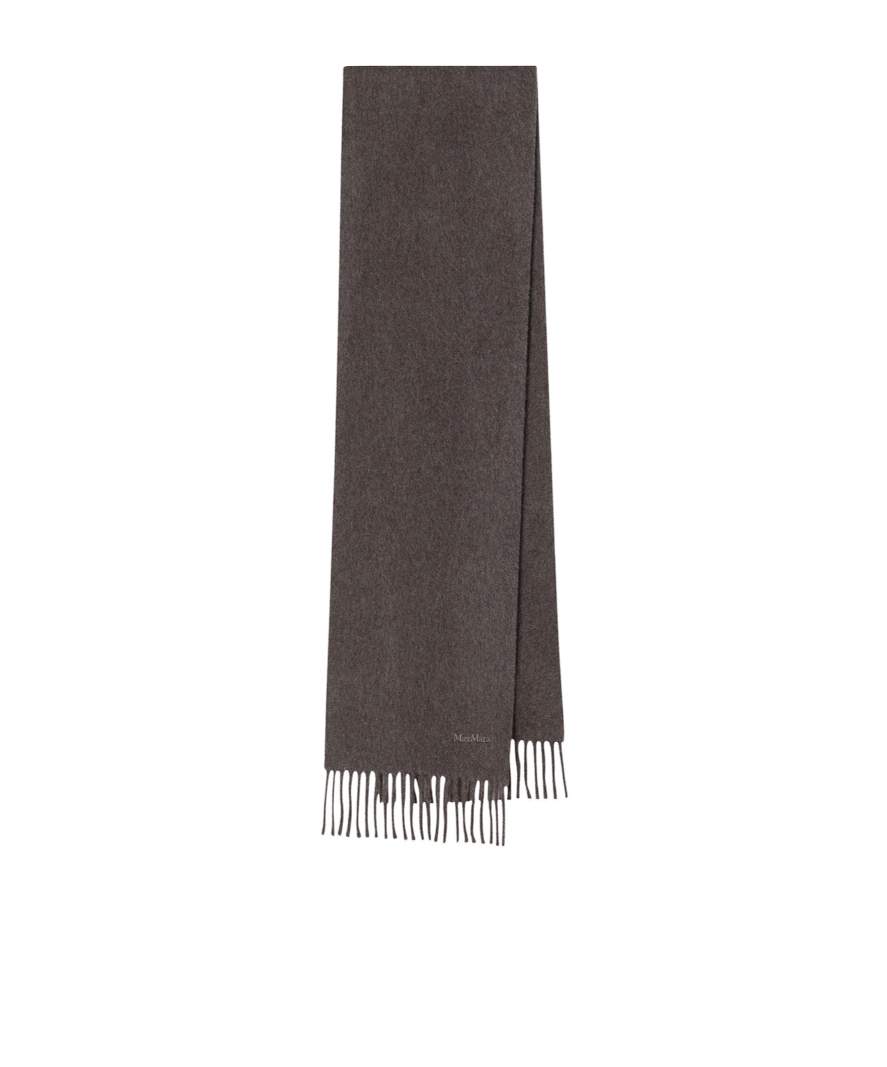 Max Mara Fringed Scarf In Brown