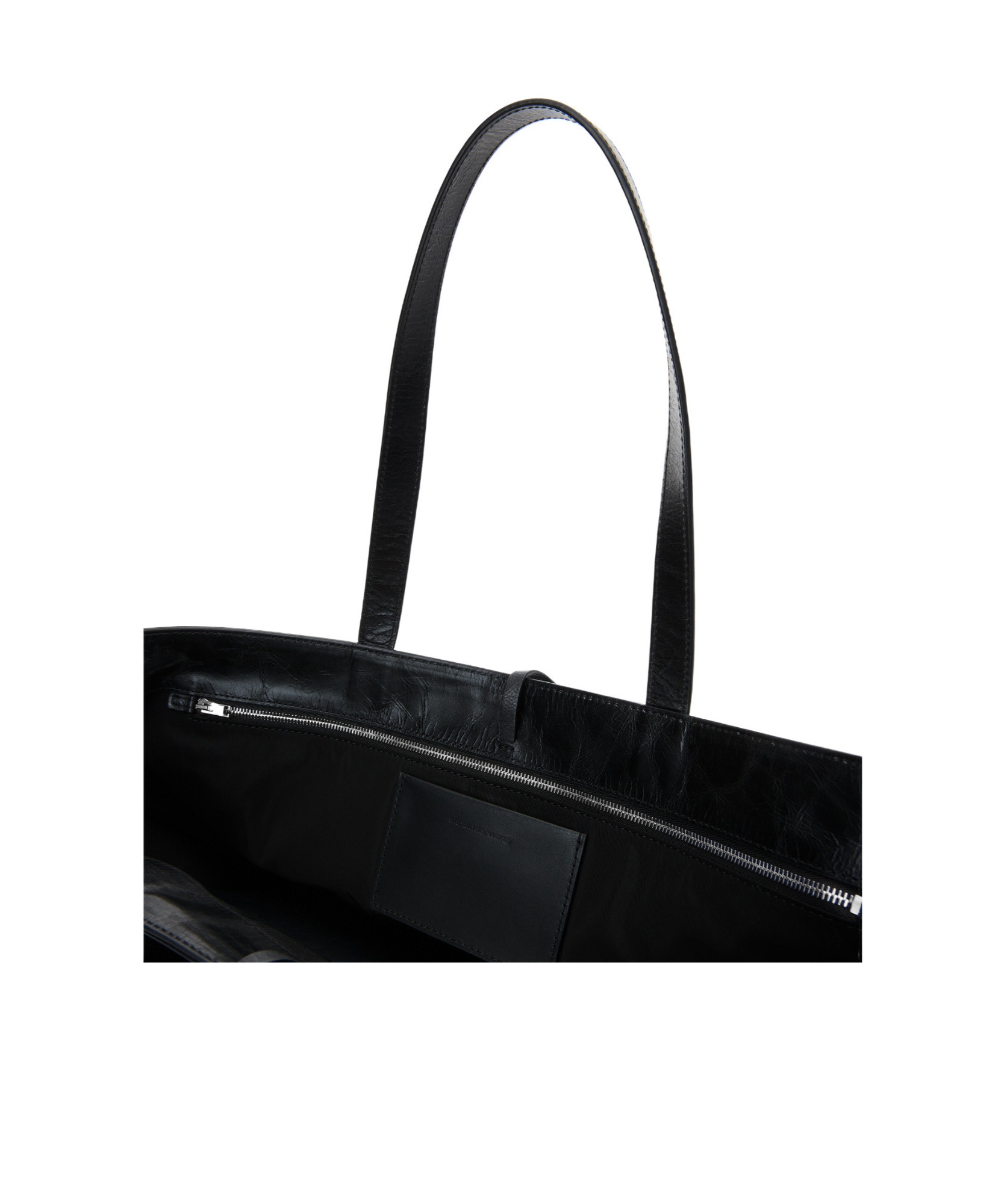 Alexander Wang Punch Logo-embossed Leather Tote Bag In Black