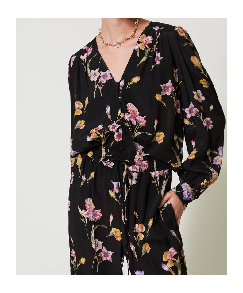 Twinset Twin Set 'iris' Shirt In Black