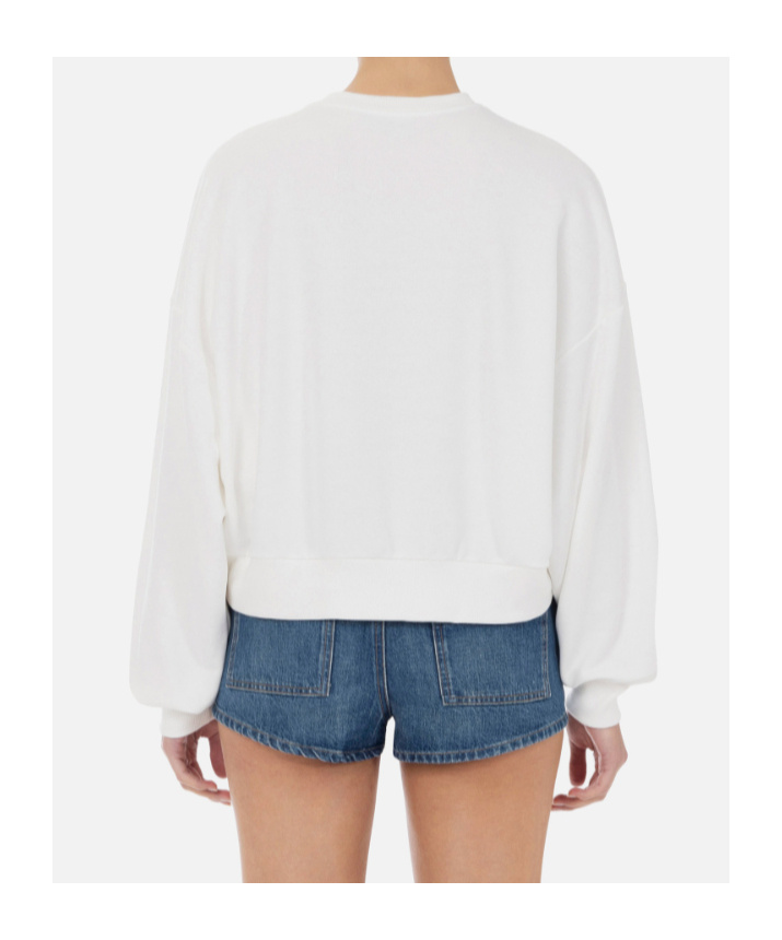 Elisabetta Franchi Cotone Hoodie In White