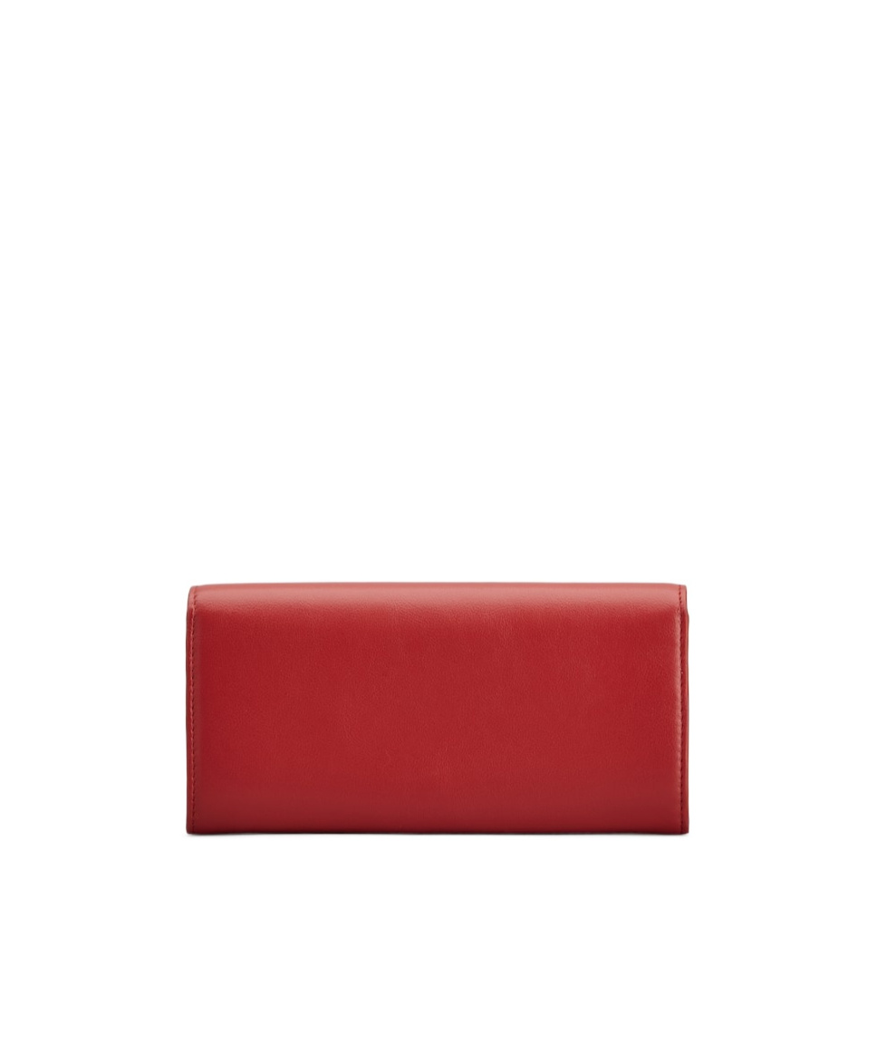 Roger Vivier Belle Vivier Leather Wallet In Red