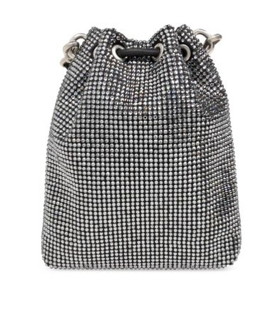 Shop Jimmy Choo Mini Bon Bon Bucket Bag In Gray