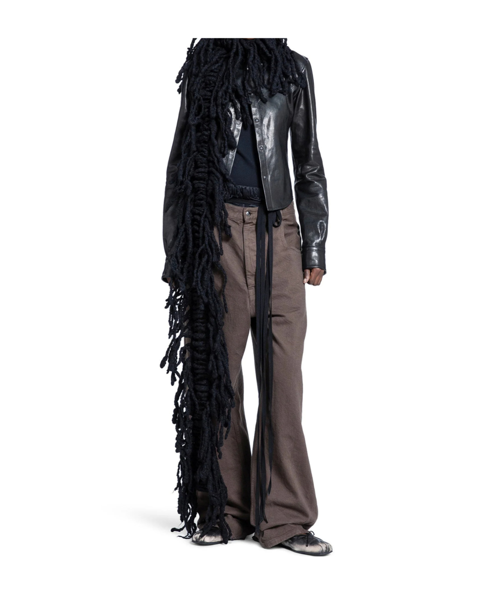 Ann Demeulemeester Fiene Printed Long Sleeve T-shirt In Black