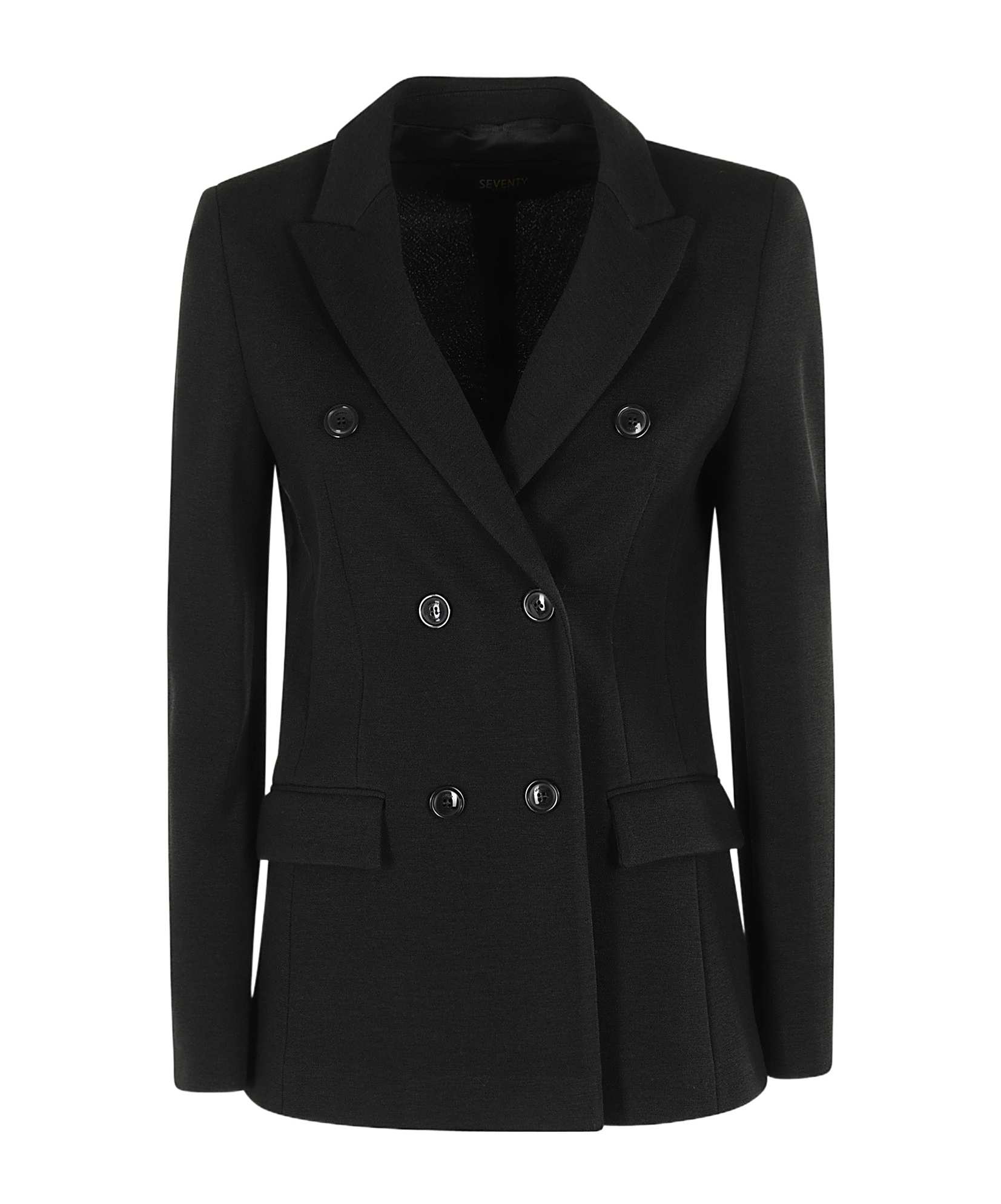 Seventy Double-breasted Blazer In Black