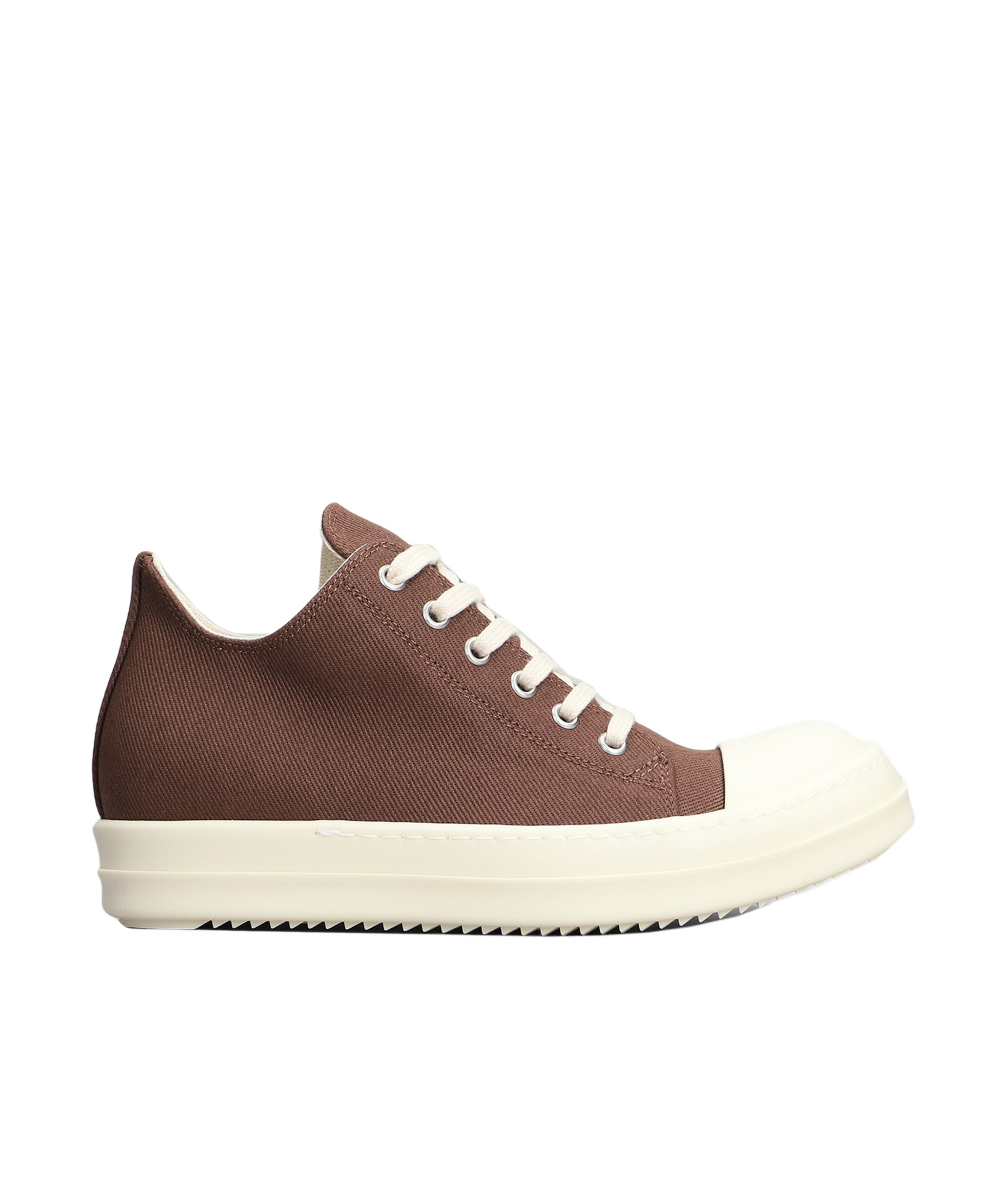 Rick Owens Drkshdw Lace-up Canvas Sneakers In Brown