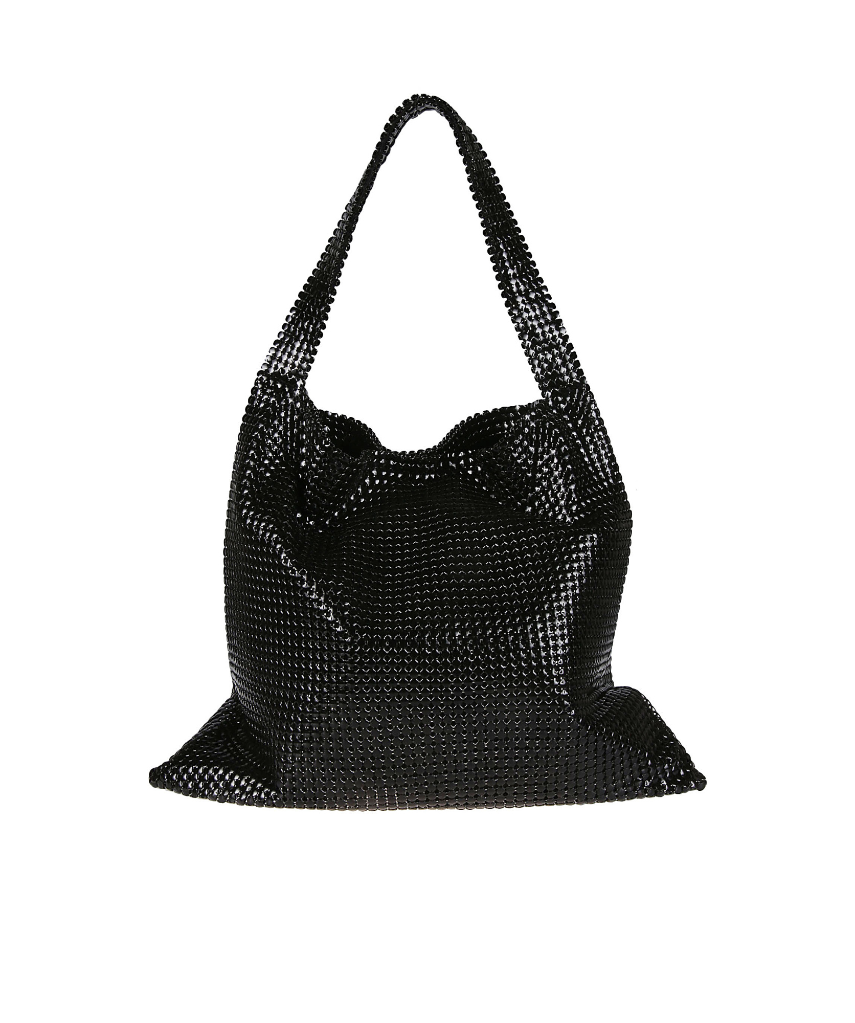 Rabanne Pixel Mesh Tote Bag In Black