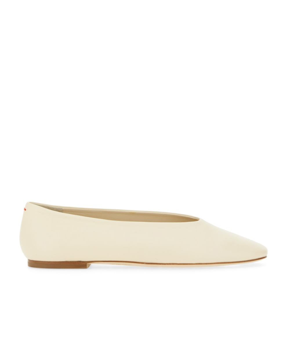 Aeyde Aeydē "kirsten" Dancer Nappa Leather Flats In Nude