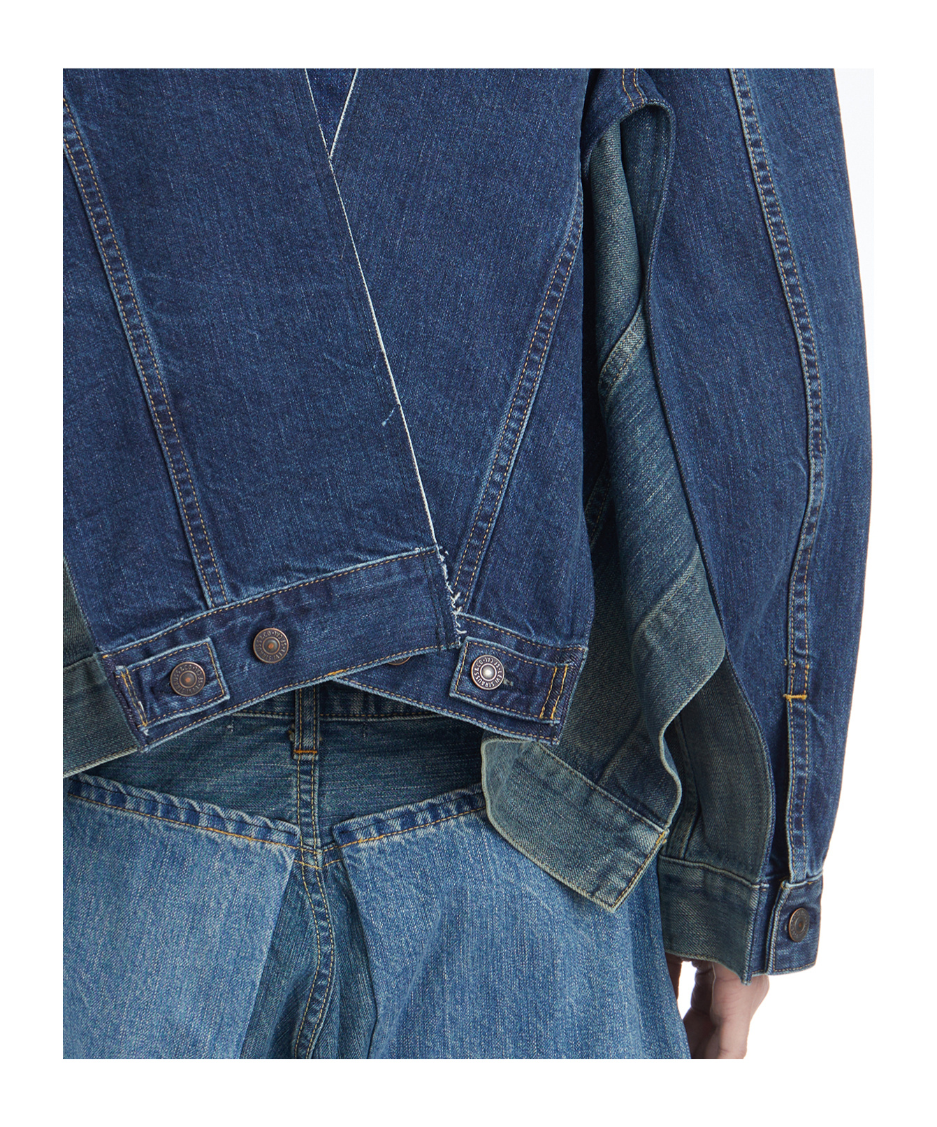 Junya Watanabe Patchwork Denim Jacket With Long Sleeves