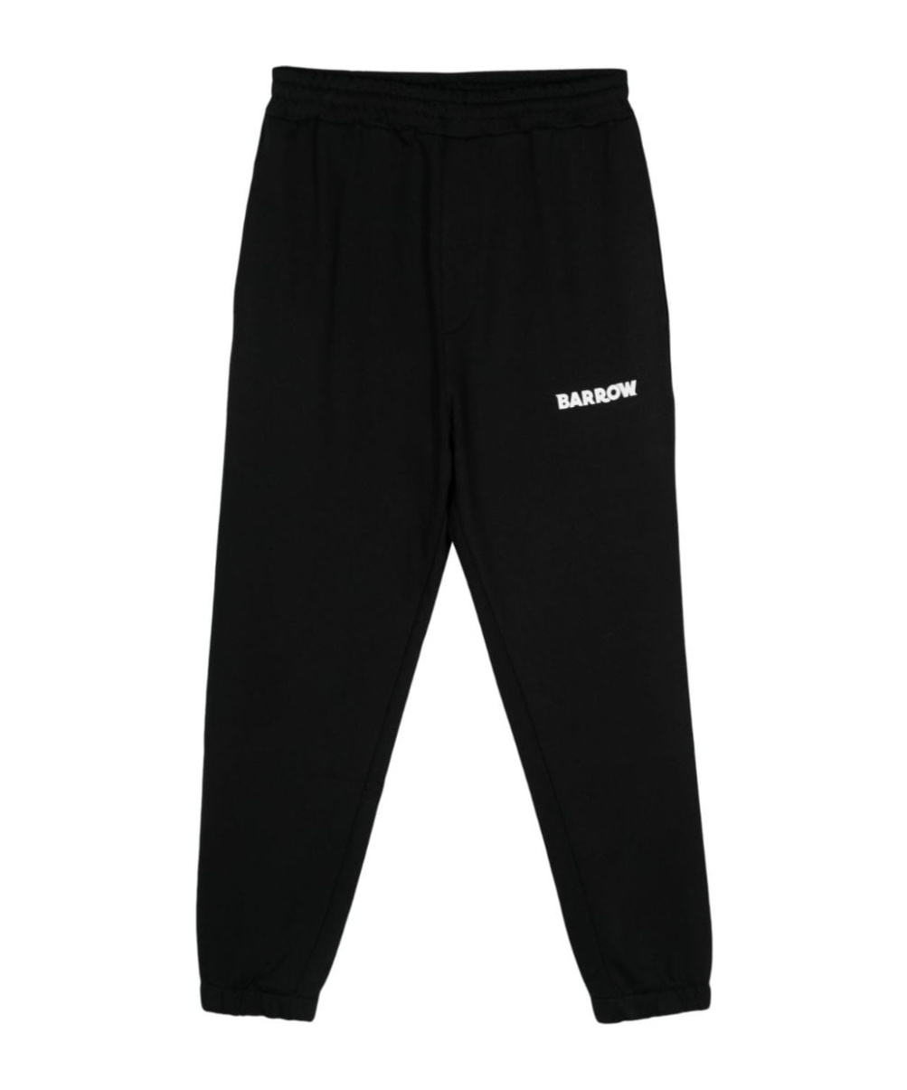 Barrow Rubberised-logo Track Pants In Black