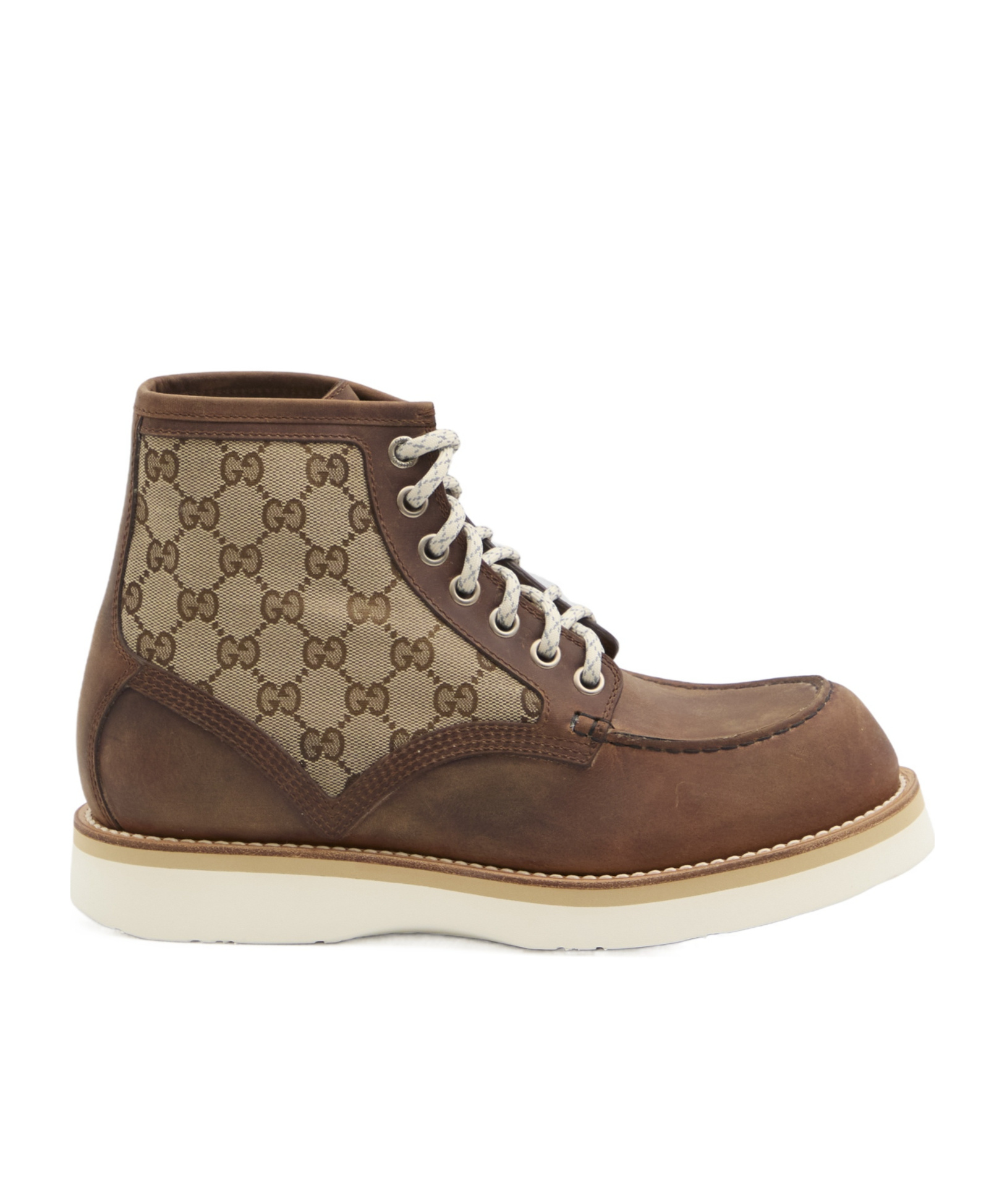 Gucci Suede Ankle Boots Contrast Sole In Multi