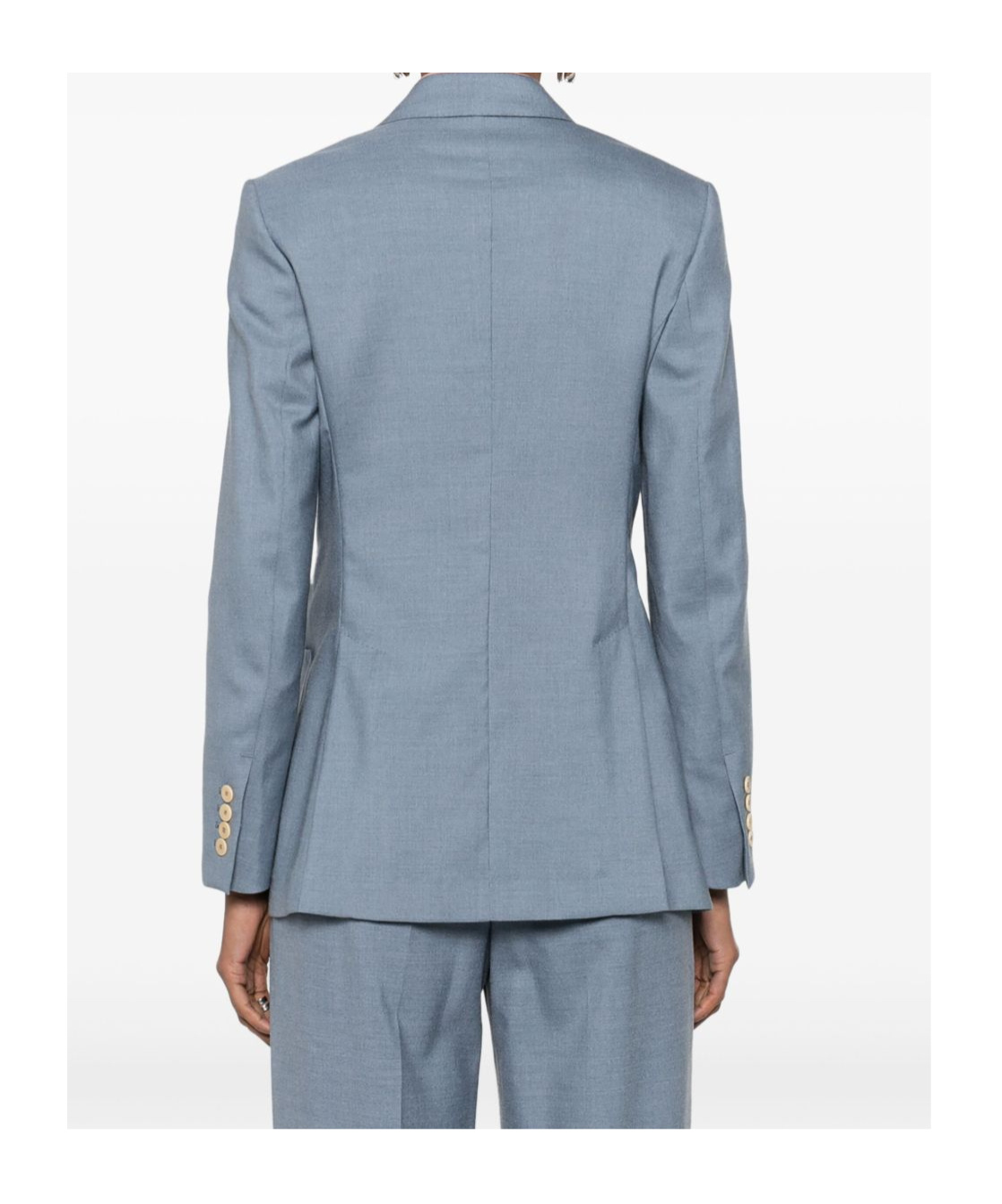 Max Mara Double-breasted Blazer With Button Detailing In Blue