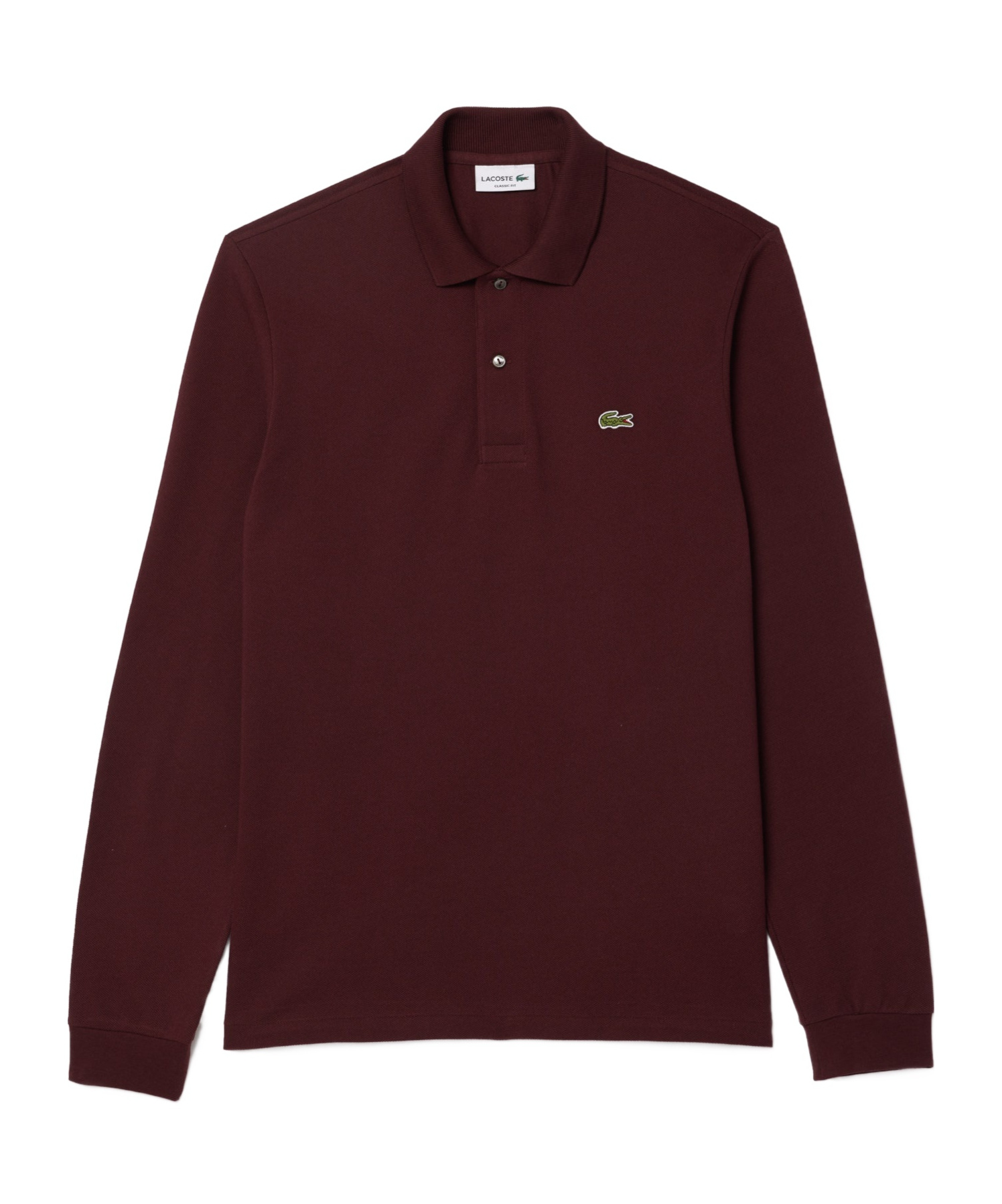 Lacoste Long-sleeved Polo Shirt In Brown