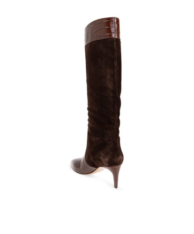 Shop Paris Texas Embossed Heeled Boots In Black